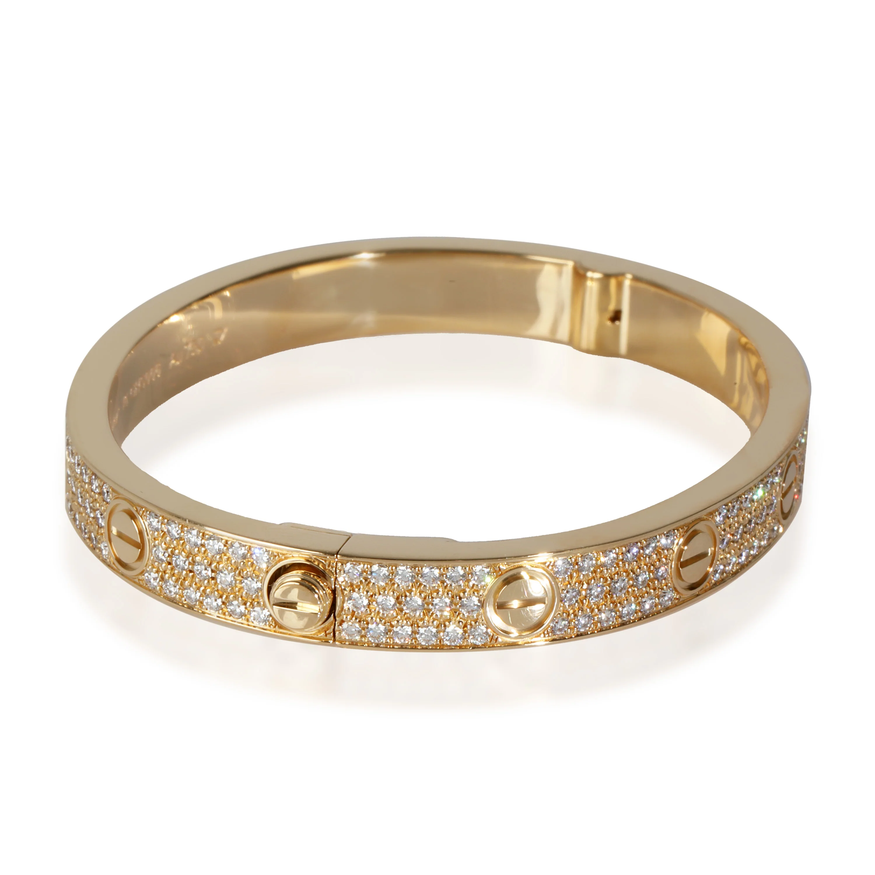 Yellow Gold Diamond Love Bracelet - Image 2