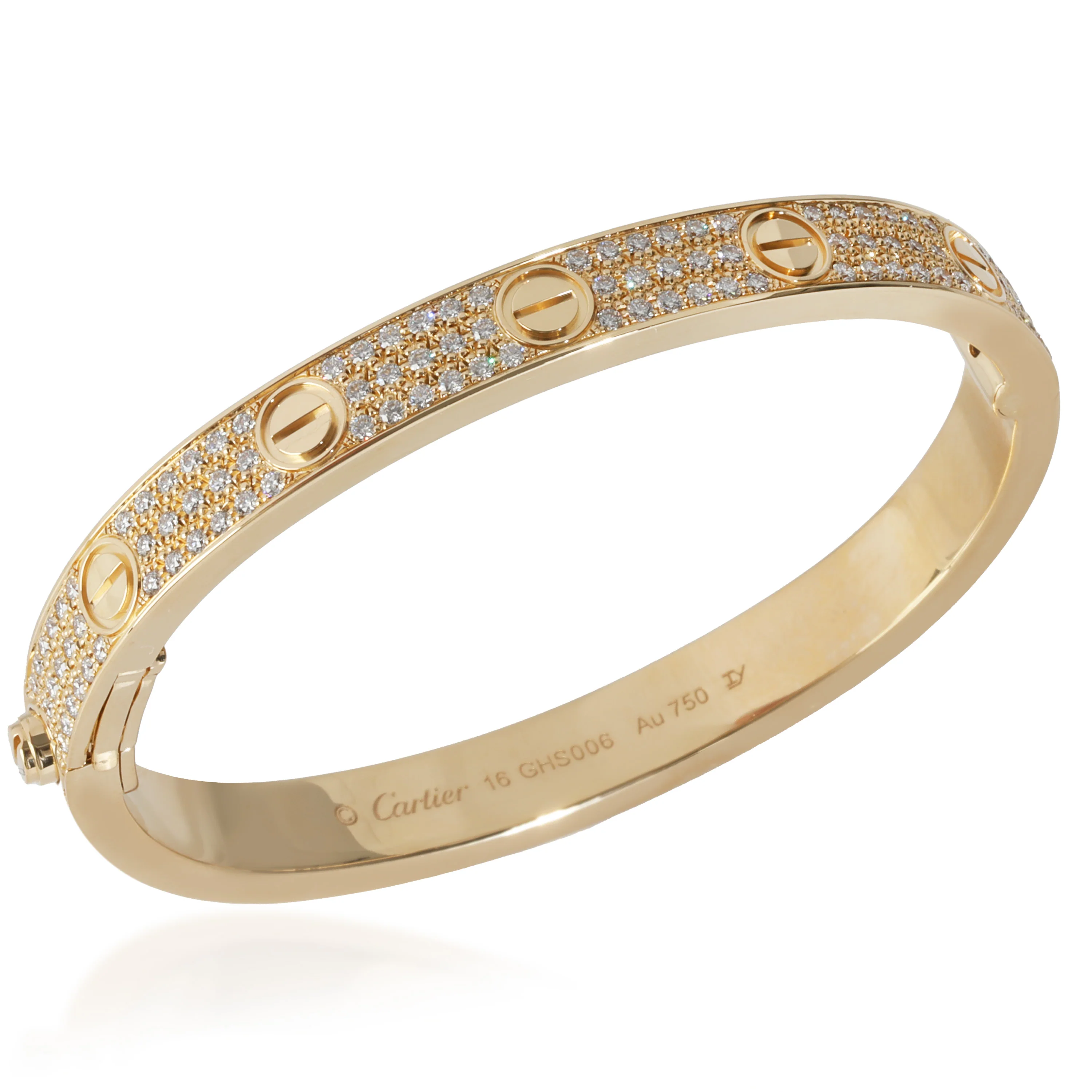 Yellow Gold Diamond Love Bracelet - Image 3
