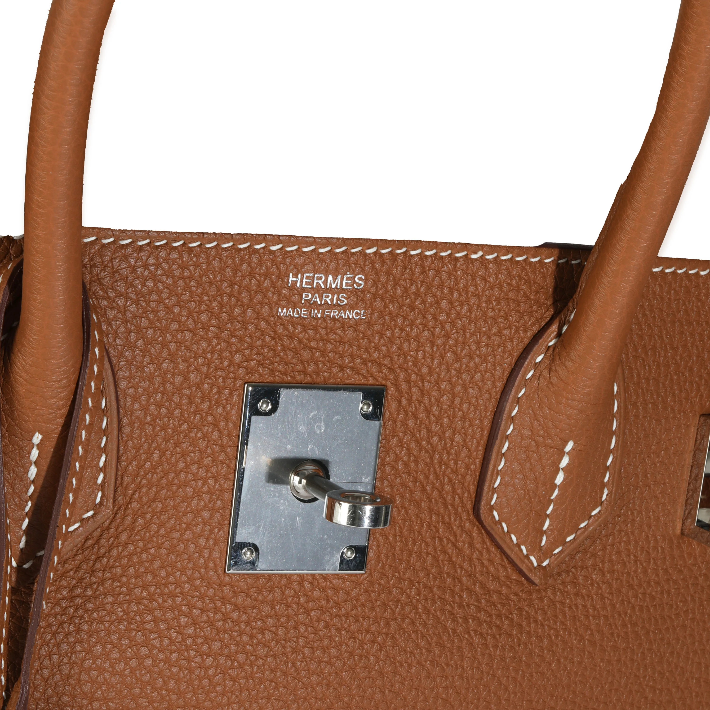 Gold Togo Birkin 30 PHW - Image 9