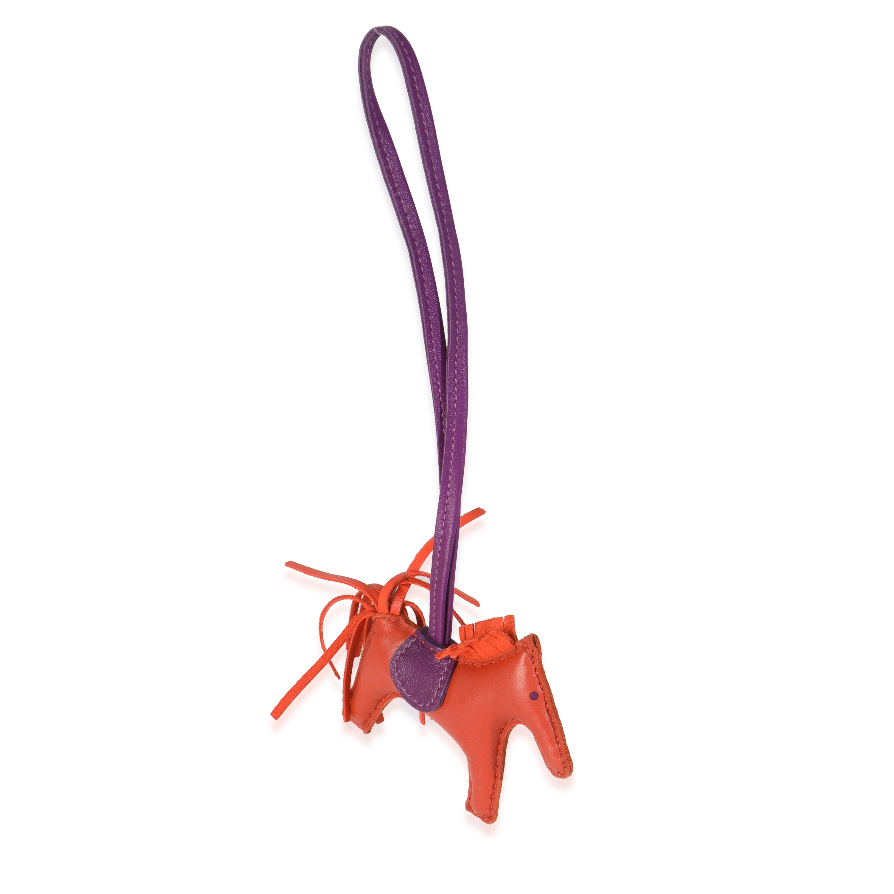Poppy Cornaline Violet Milo Lambskin Grigri Rodeo PM Bag Charm - Image 2