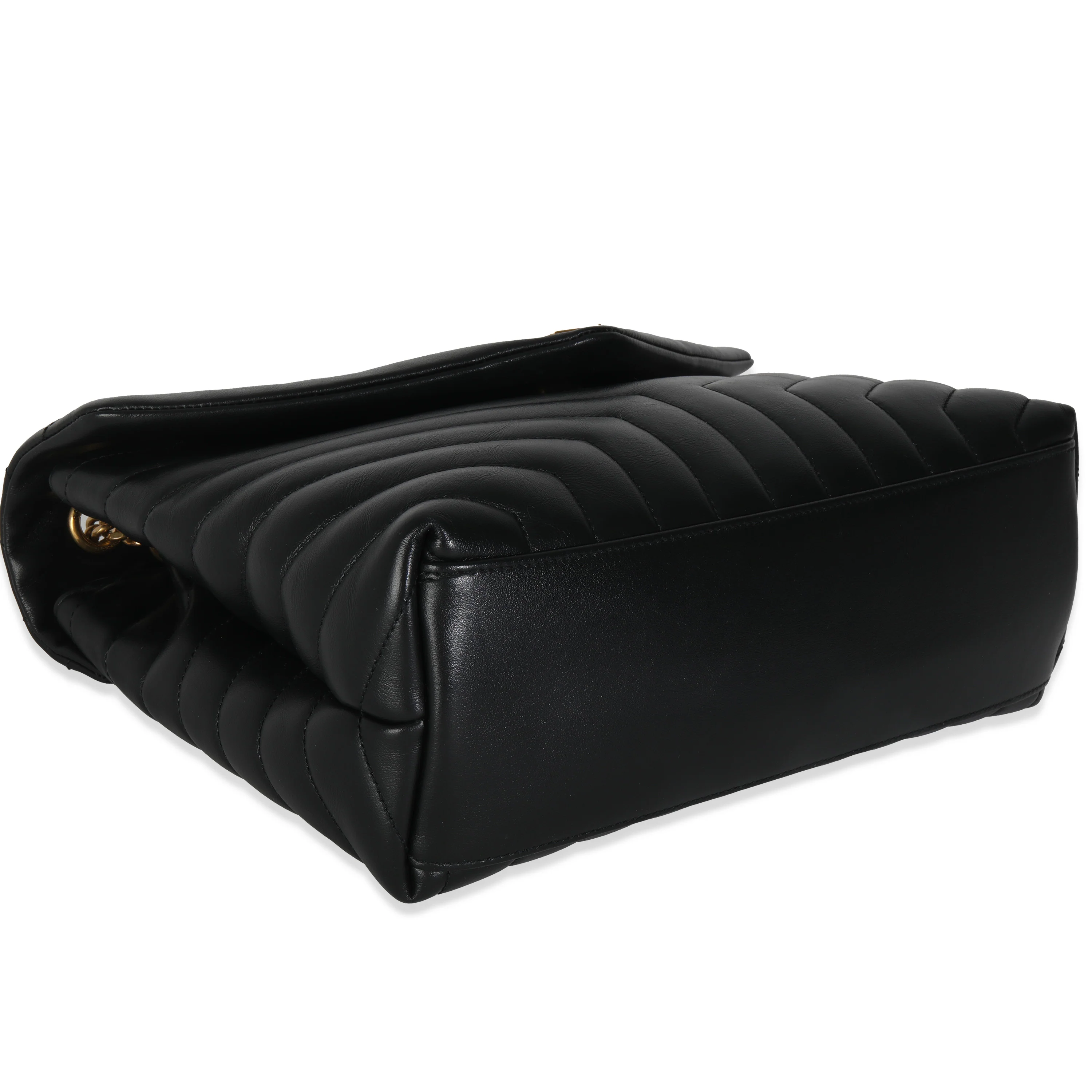 Black Y Quilted Calfskin Monogram Medium Loulou Chain - Image 6