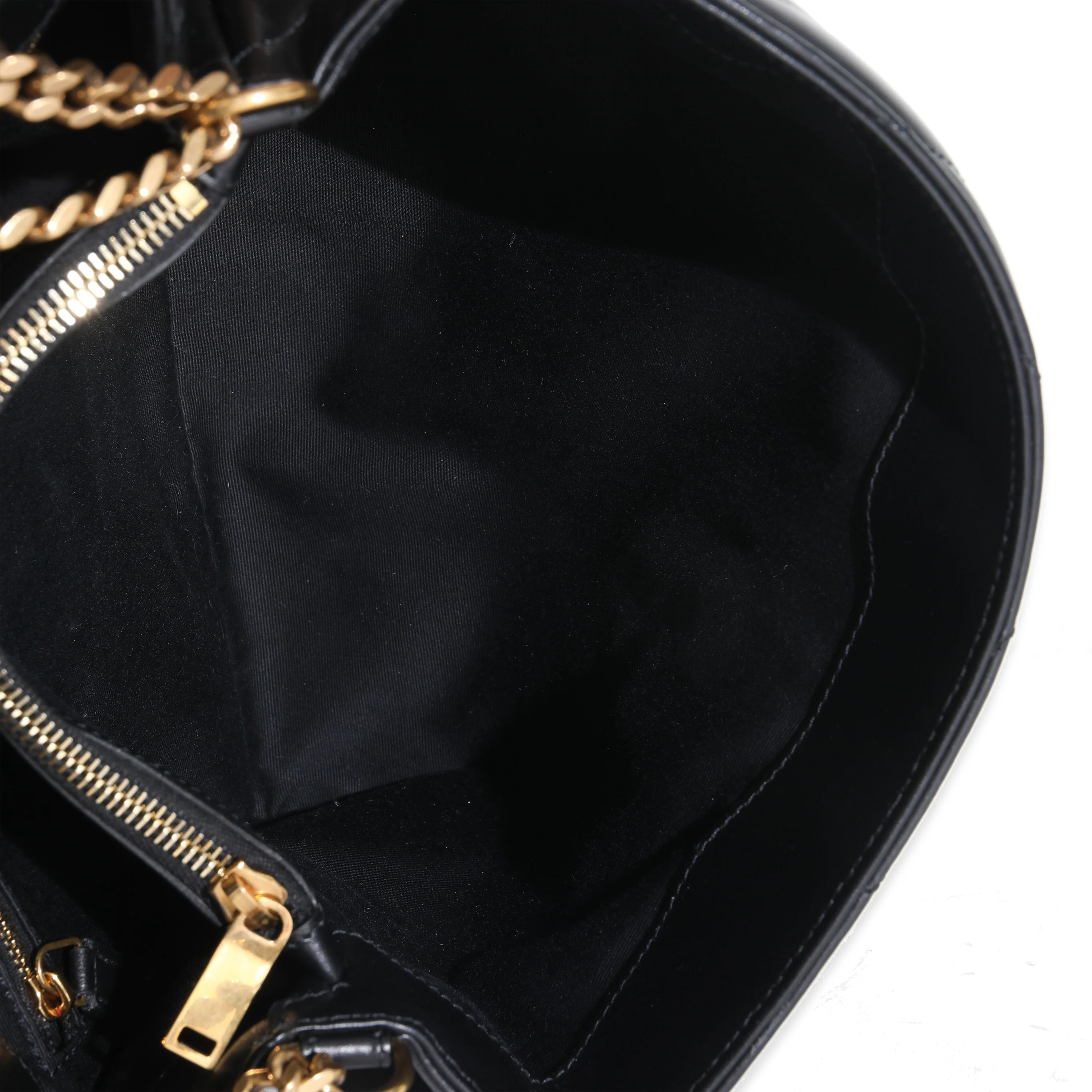 Black Y Quilted Calfskin Monogram Medium Loulou Chain - Image 8