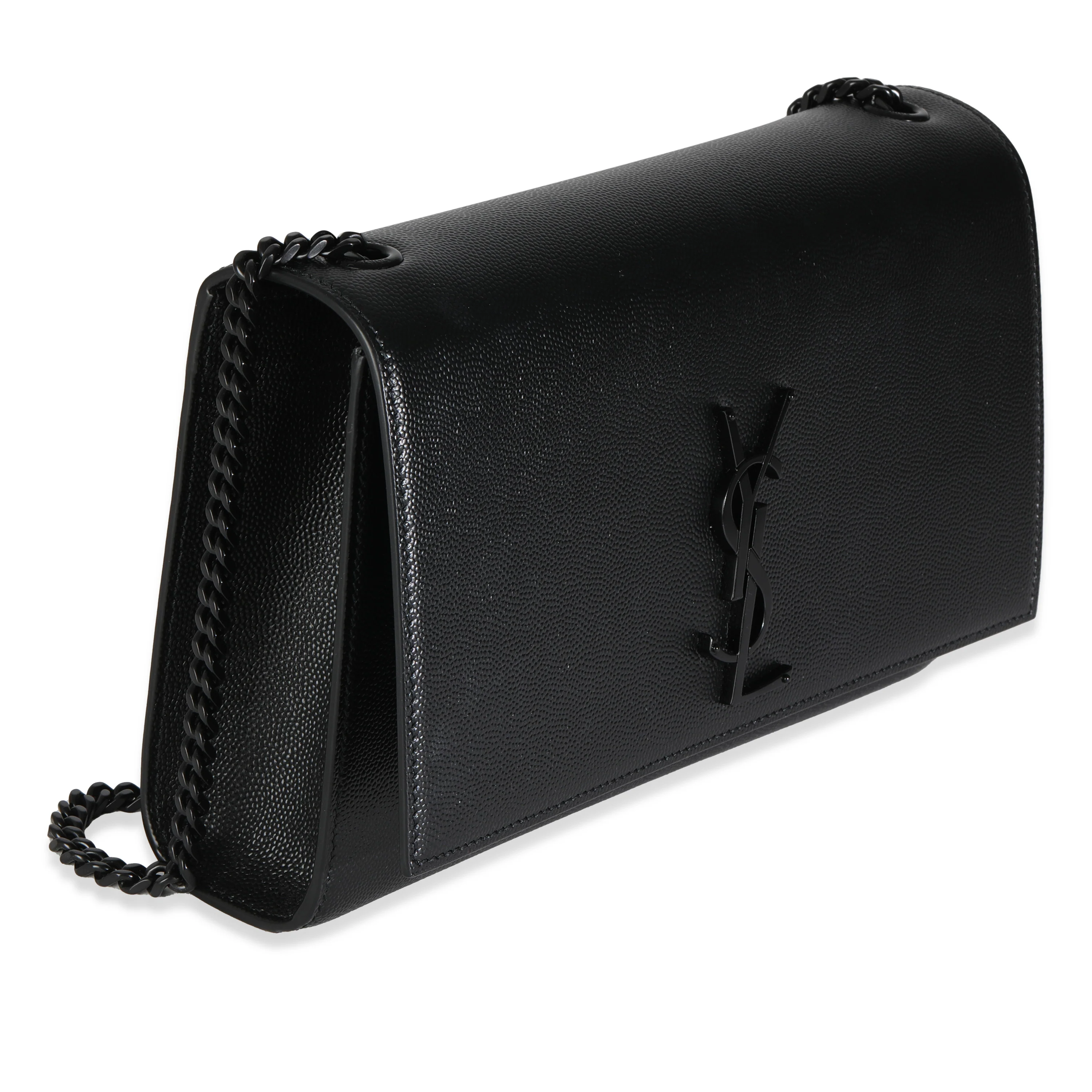 Black Grain De Poudre Medium Kate Chain Bag - Image 2