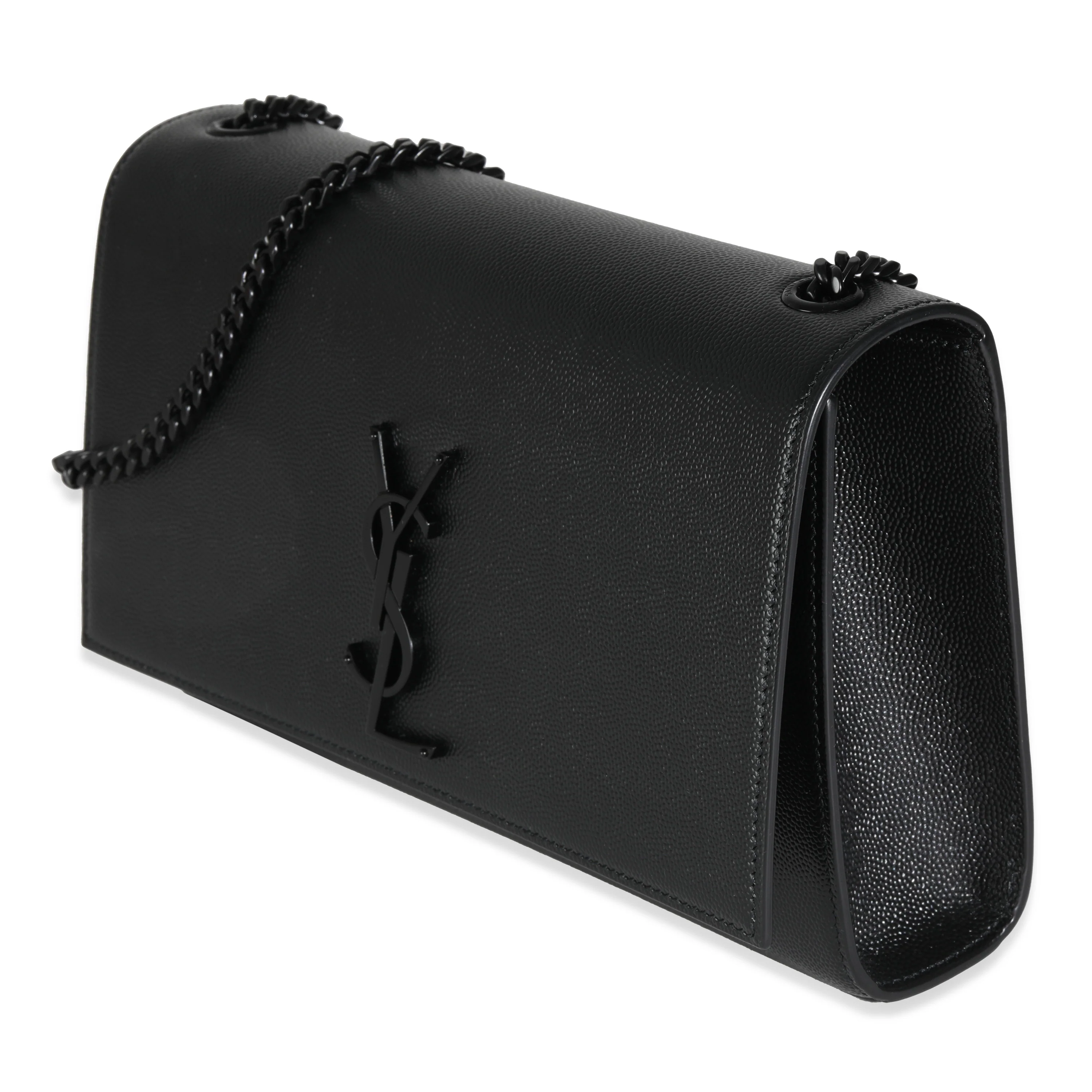Black Grain De Poudre Medium Kate Chain Bag - Image 3