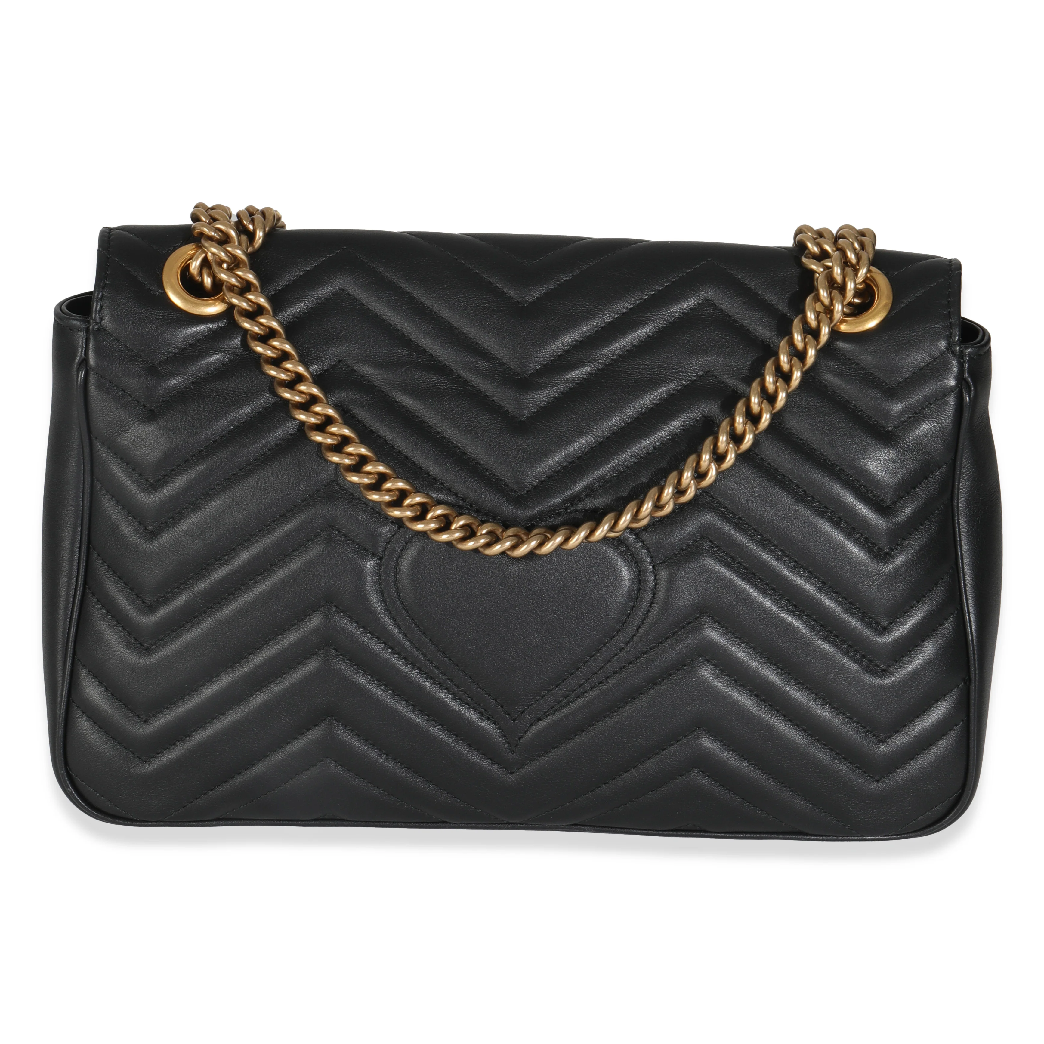 Black Matelasse Calfskin Large GG Marmont Shoulder Bag - Image 4
