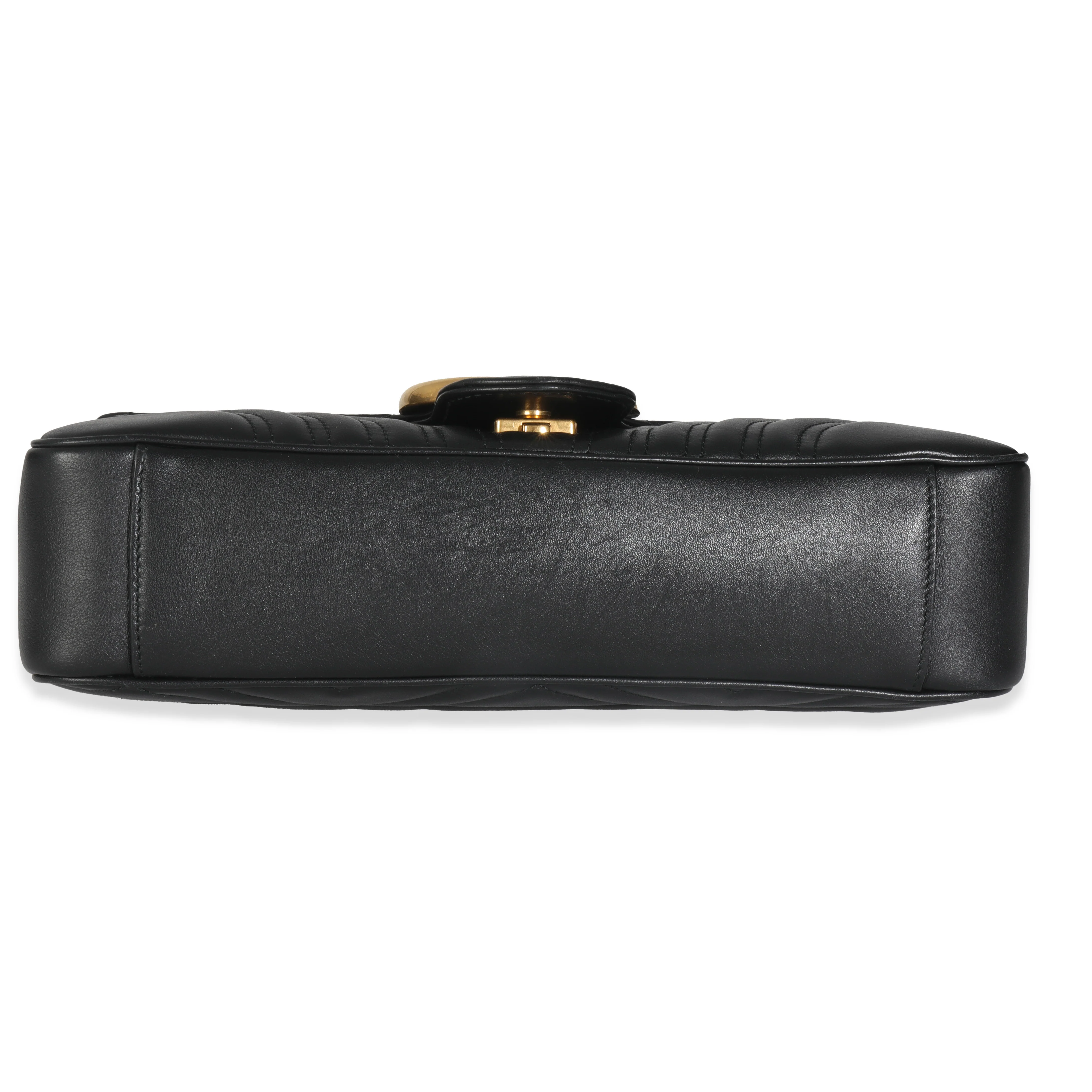 Black Matelasse Calfskin Large GG Marmont Shoulder Bag - Image 5
