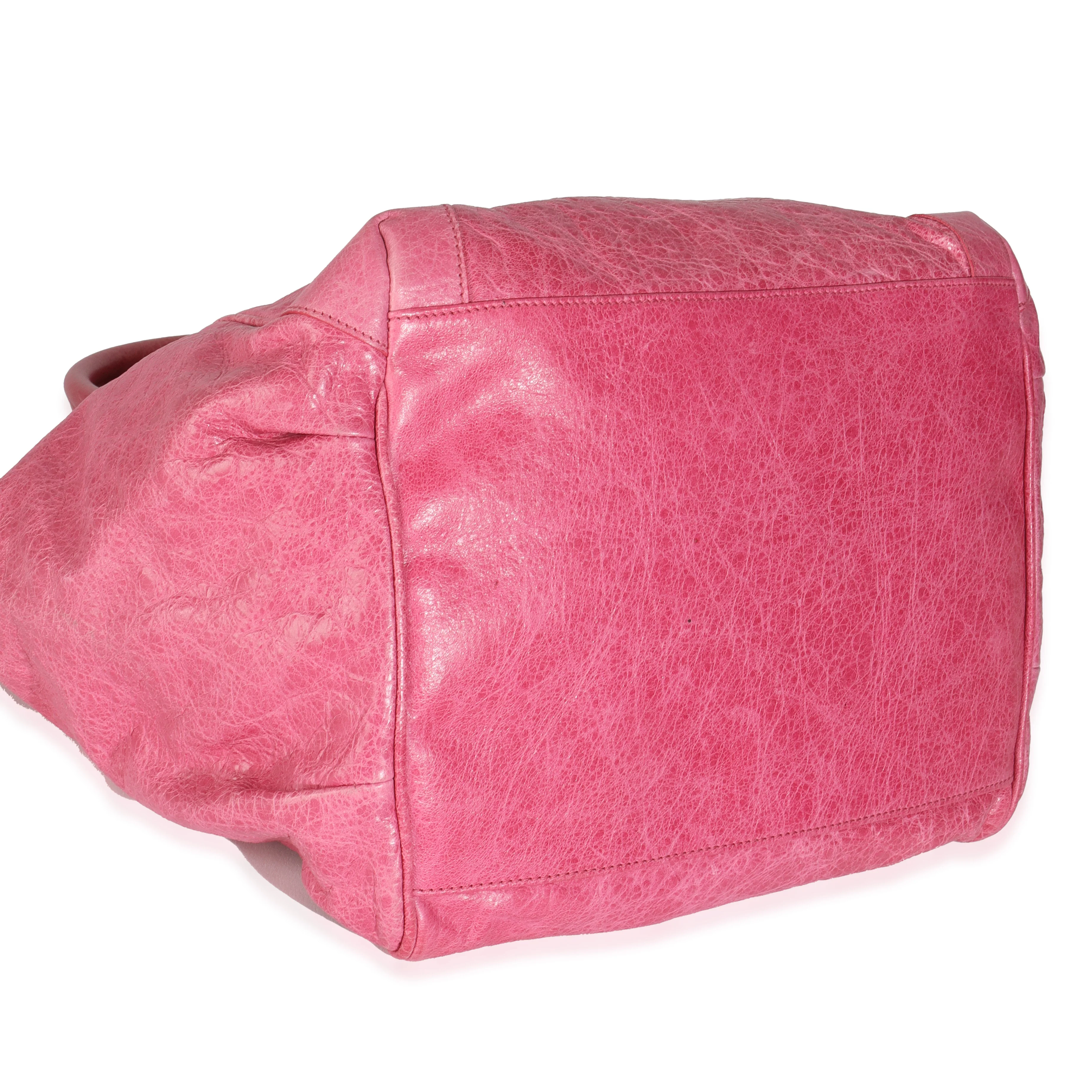 Pink Agneau Classic Hardware S Sunday Tote - Image 6
