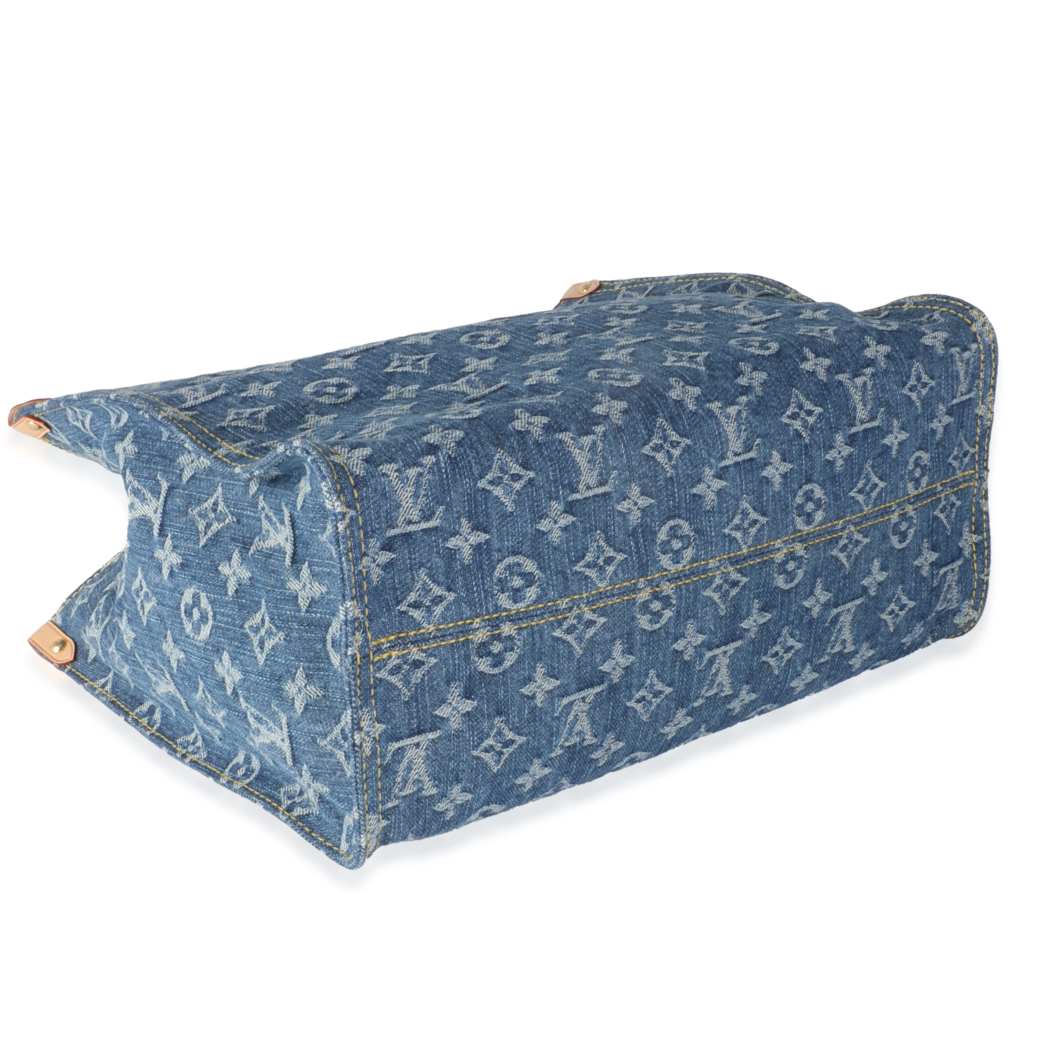 Blue Monogram Denim Onthego MM - Image 6