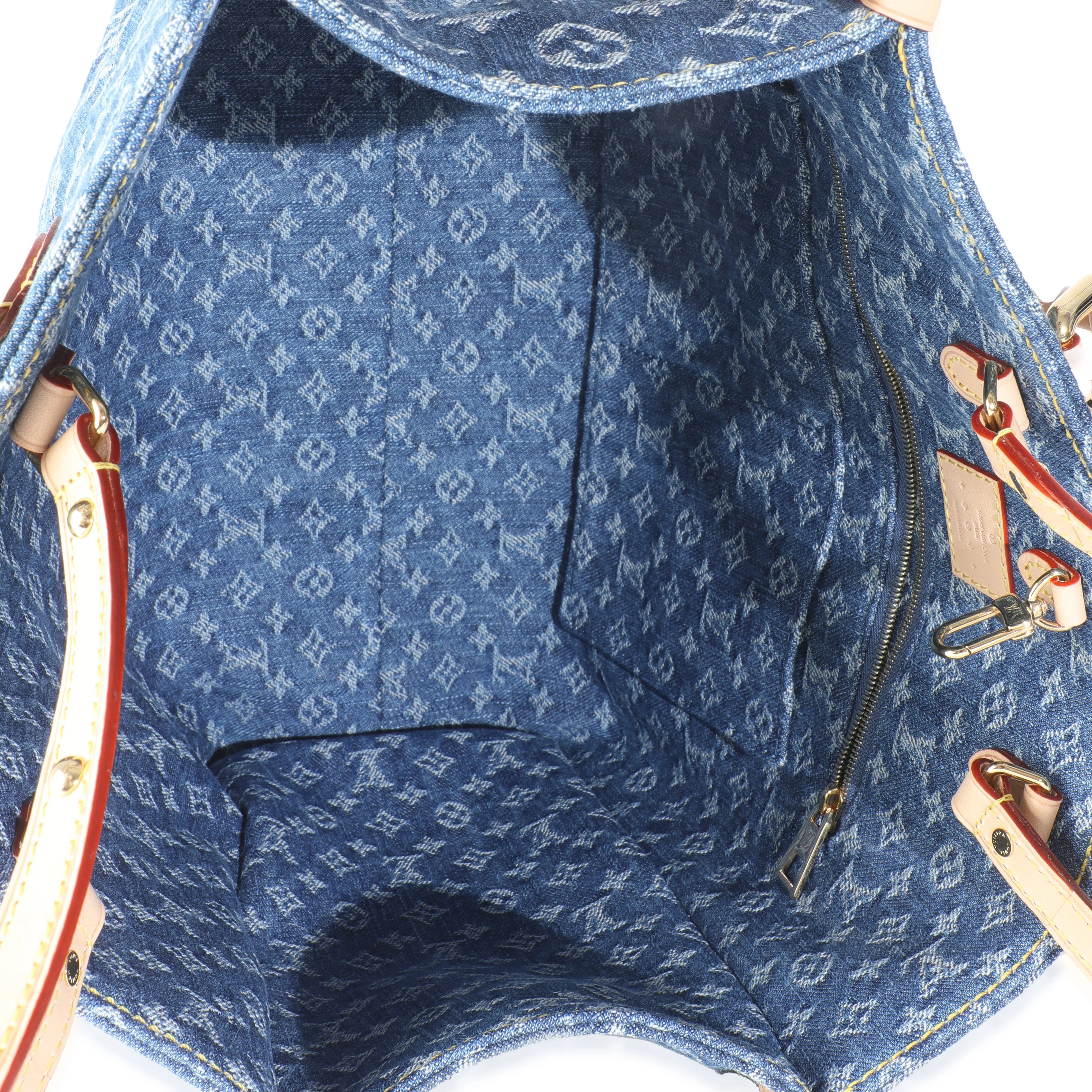 Blue Monogram Denim Onthego MM - Image 8