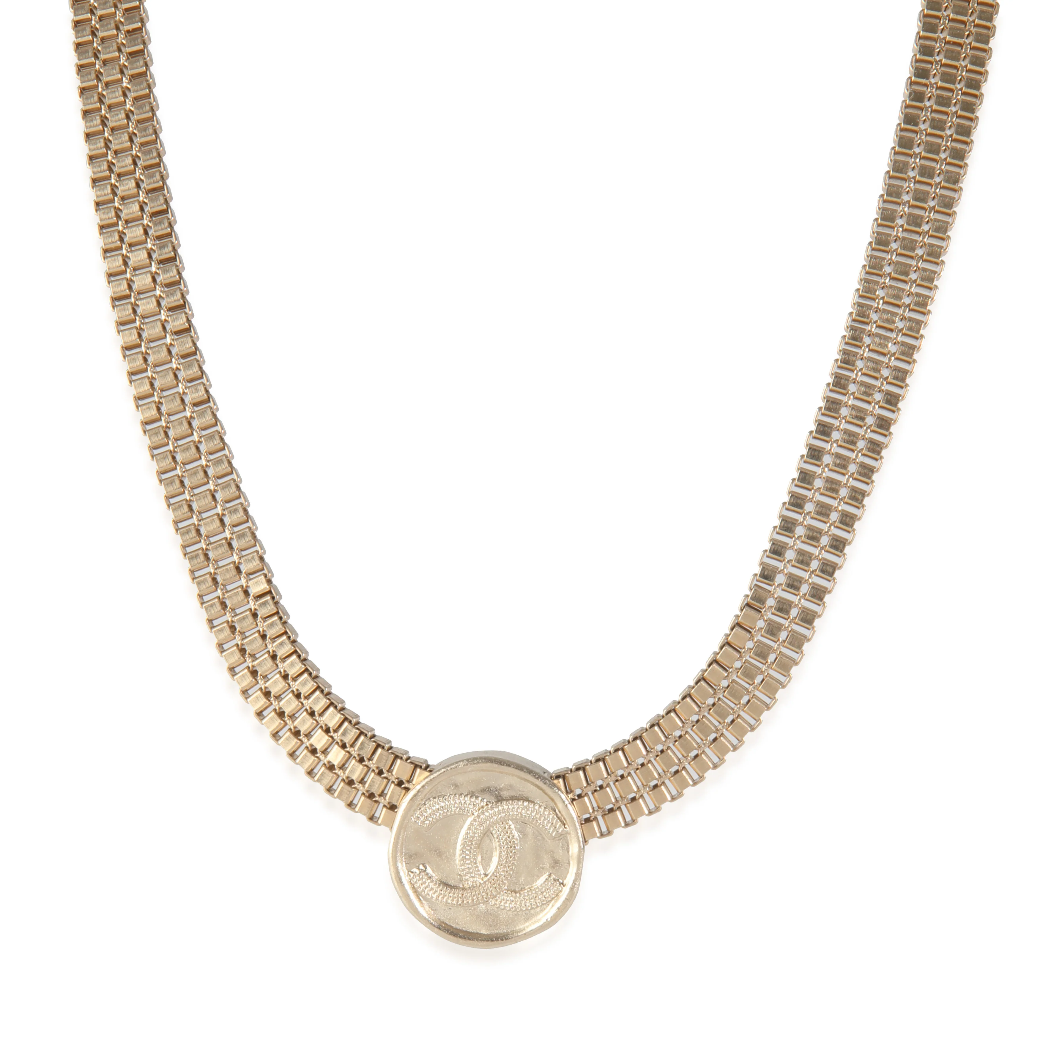Gold-Plated 2022 CC Medallion Necklace