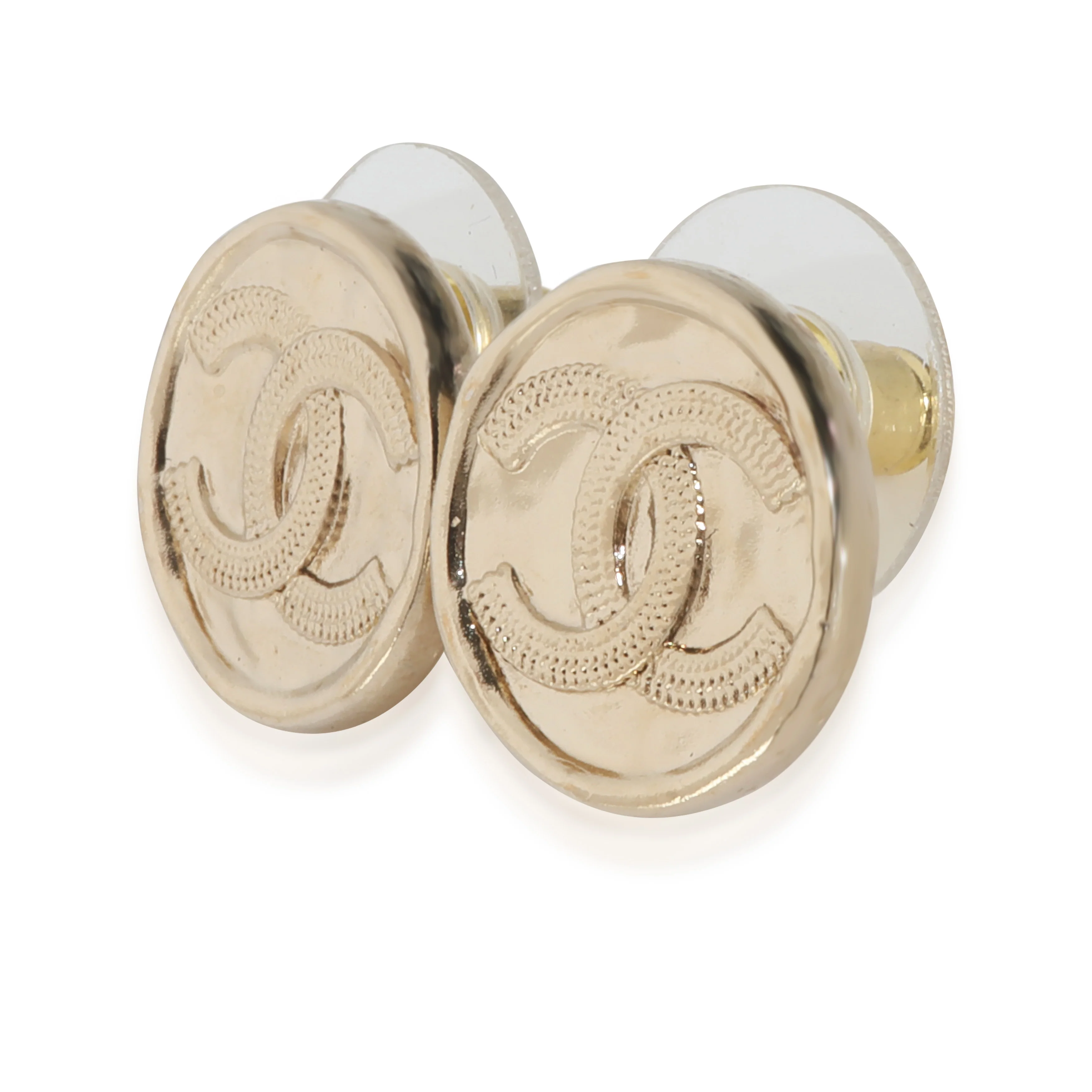Gold-Plated  2022 CC Stud Earrings - Image 2