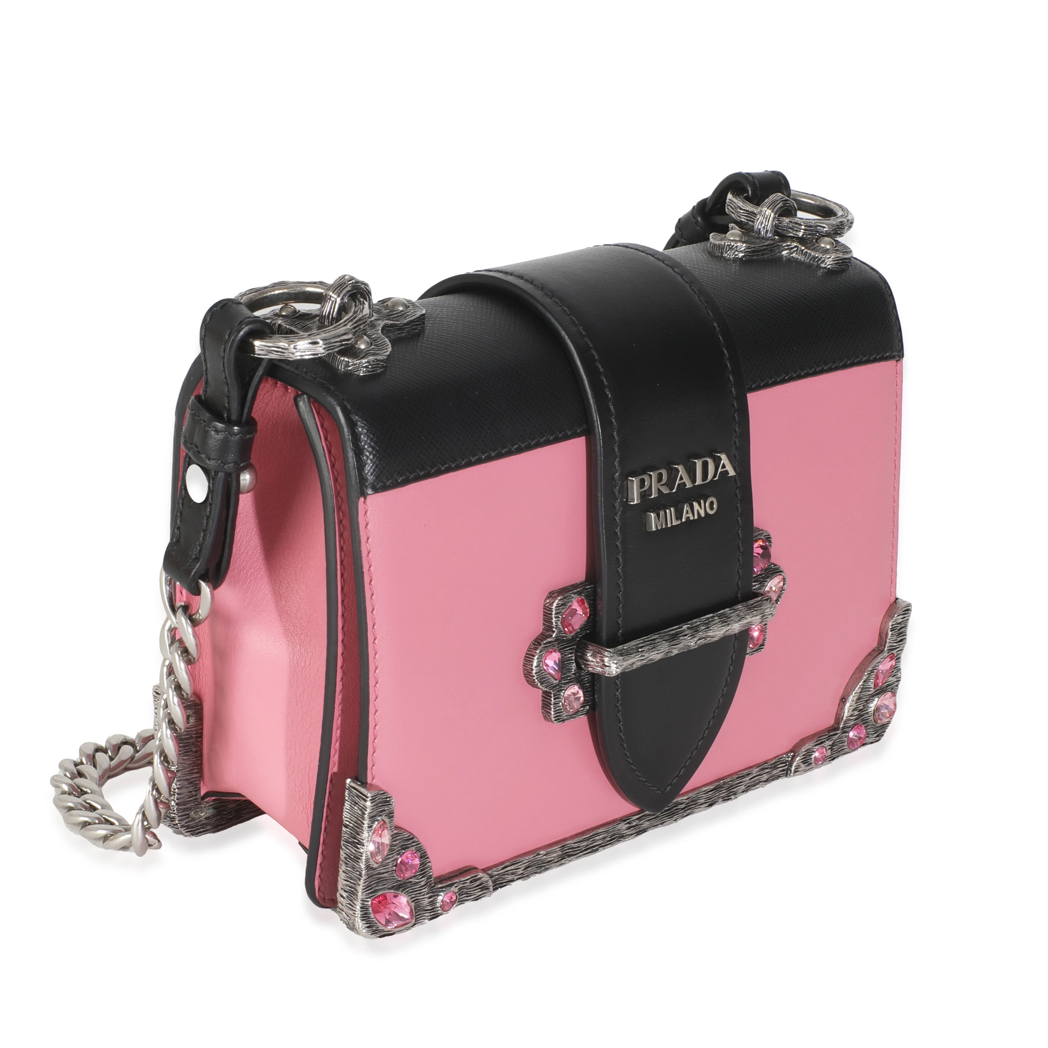 Pink Calfskin Embellished Small Cahier Bag - Image 3