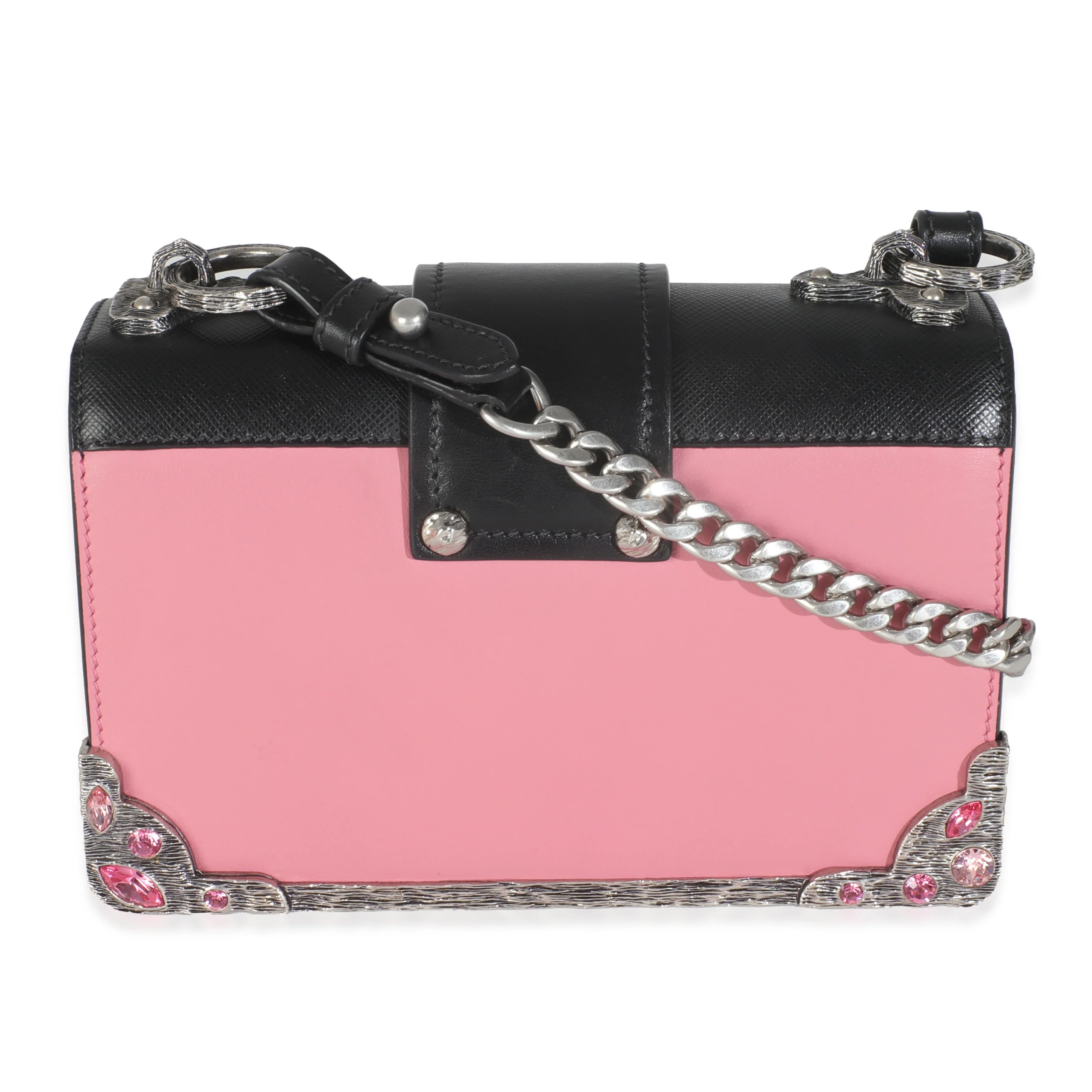 Pink Calfskin Embellished Small Cahier Bag - Image 4