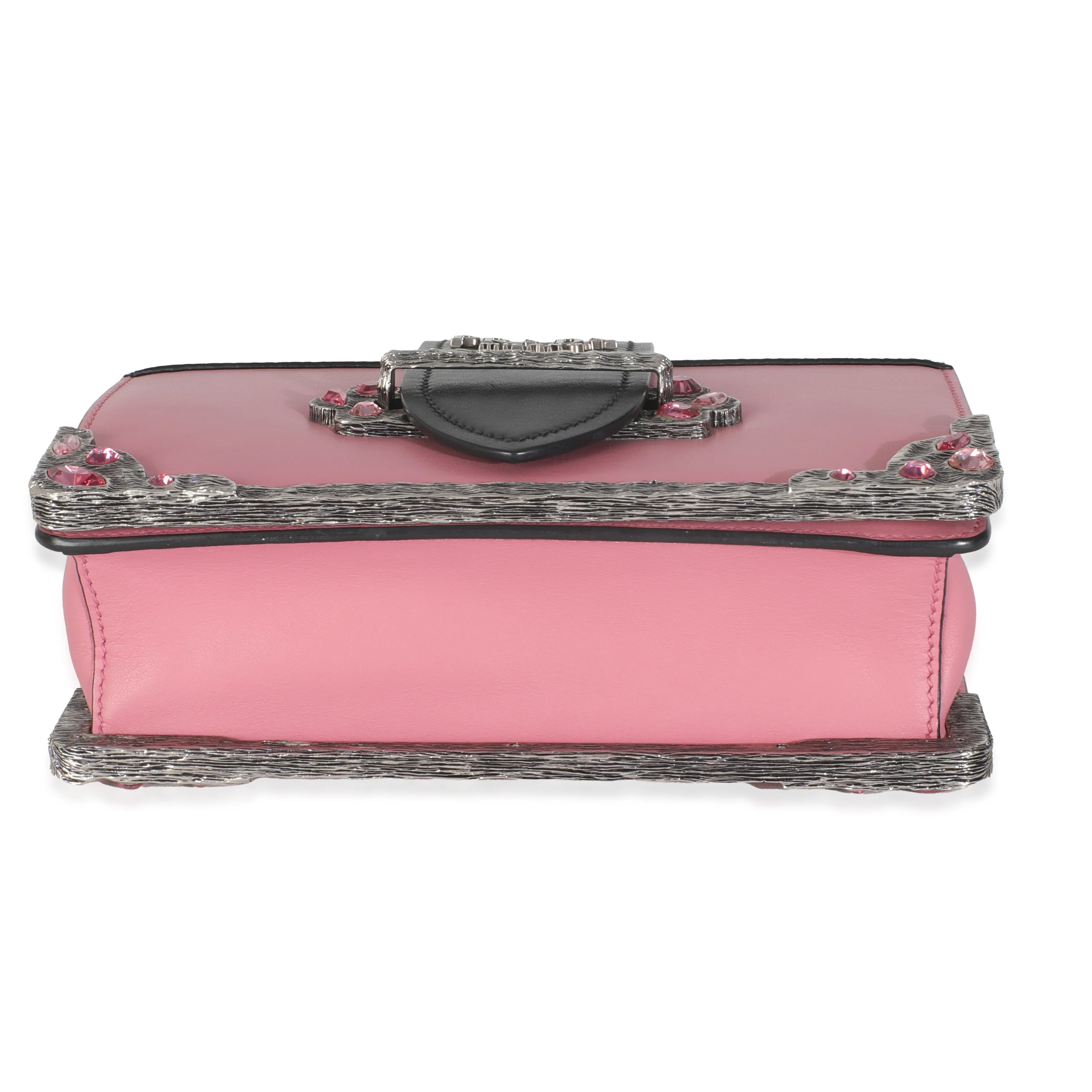 Pink Calfskin Embellished Small Cahier Bag - Image 5
