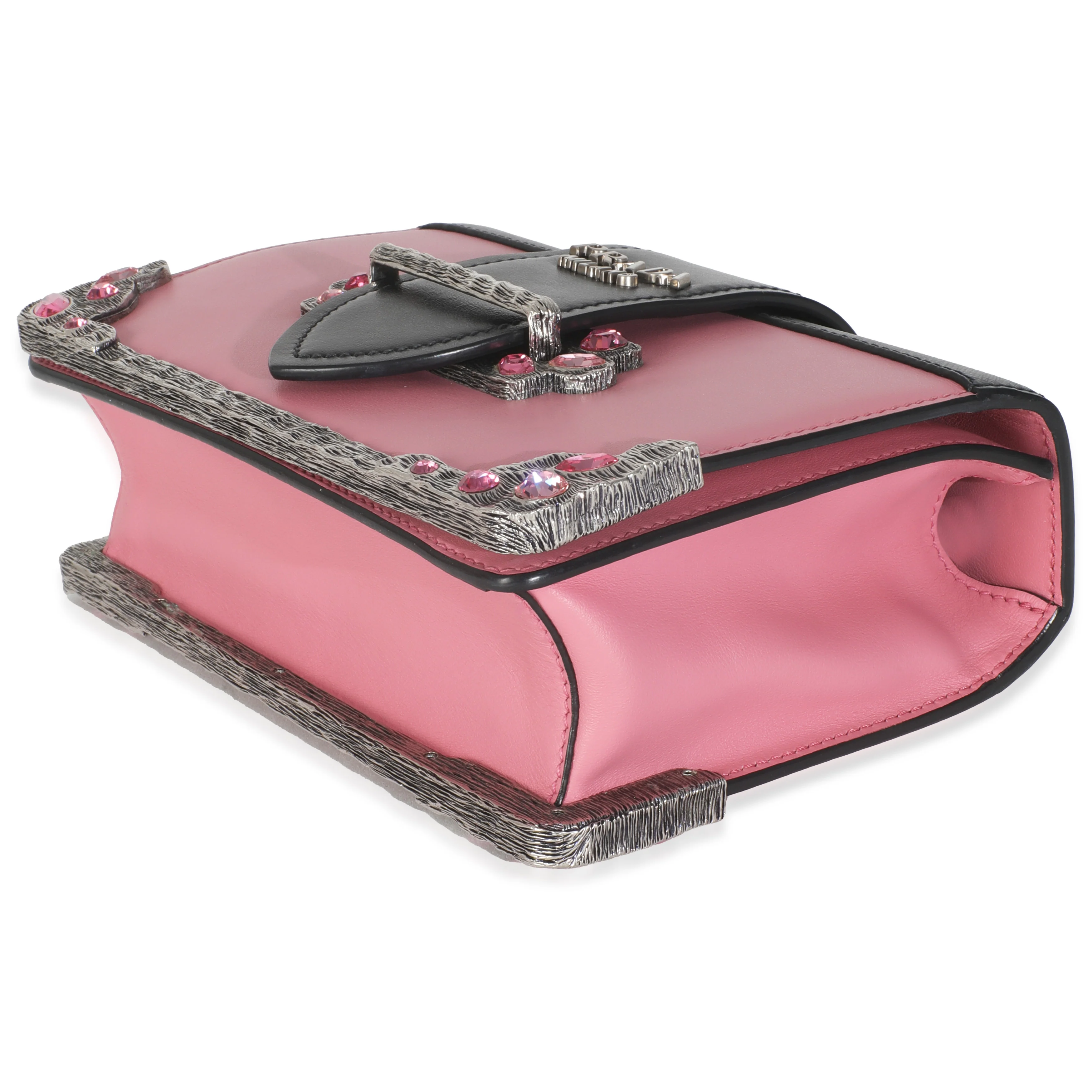 Pink Calfskin Embellished Small Cahier Bag - Image 6