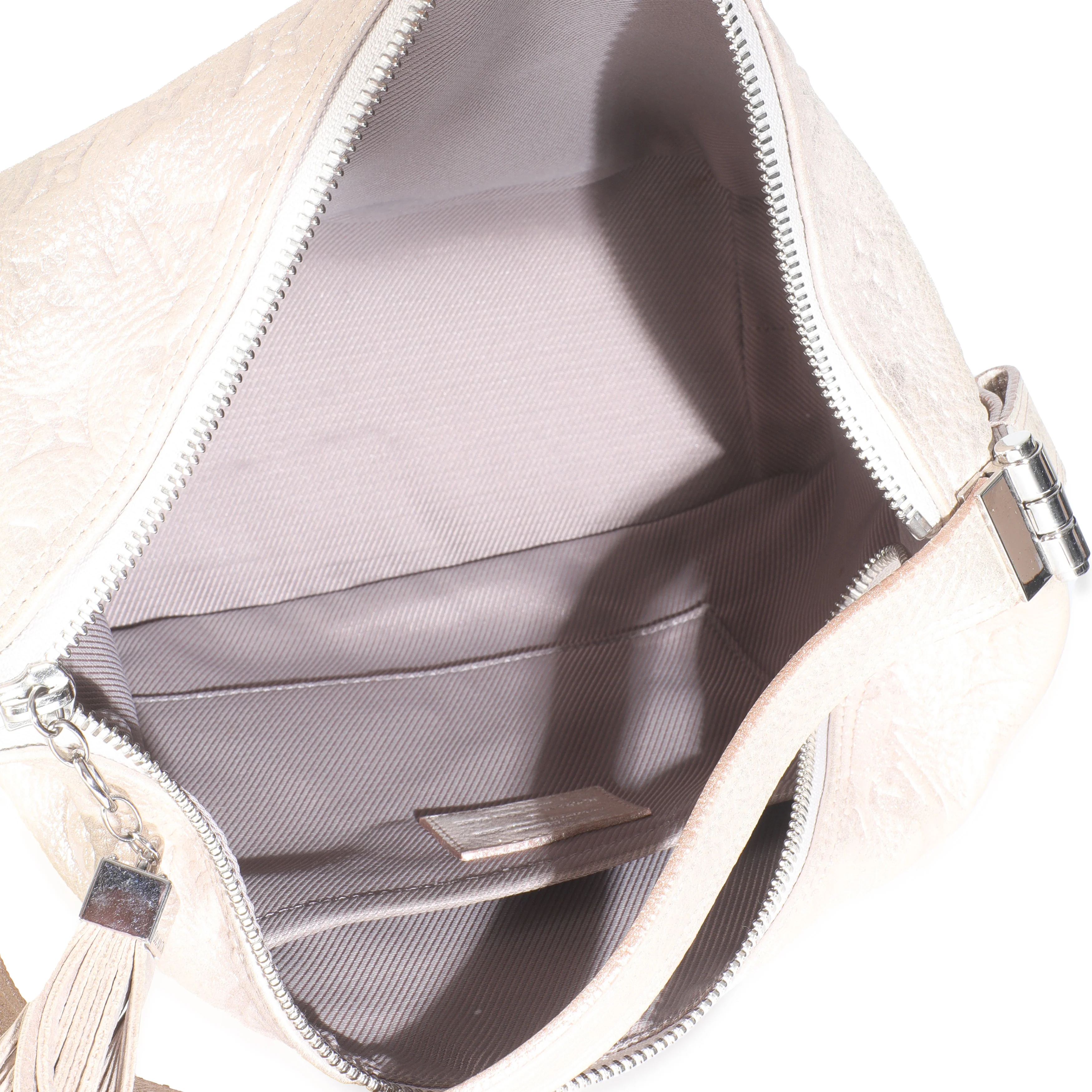 Silver Monogram Shimmer Calfskin Halo - Image 8