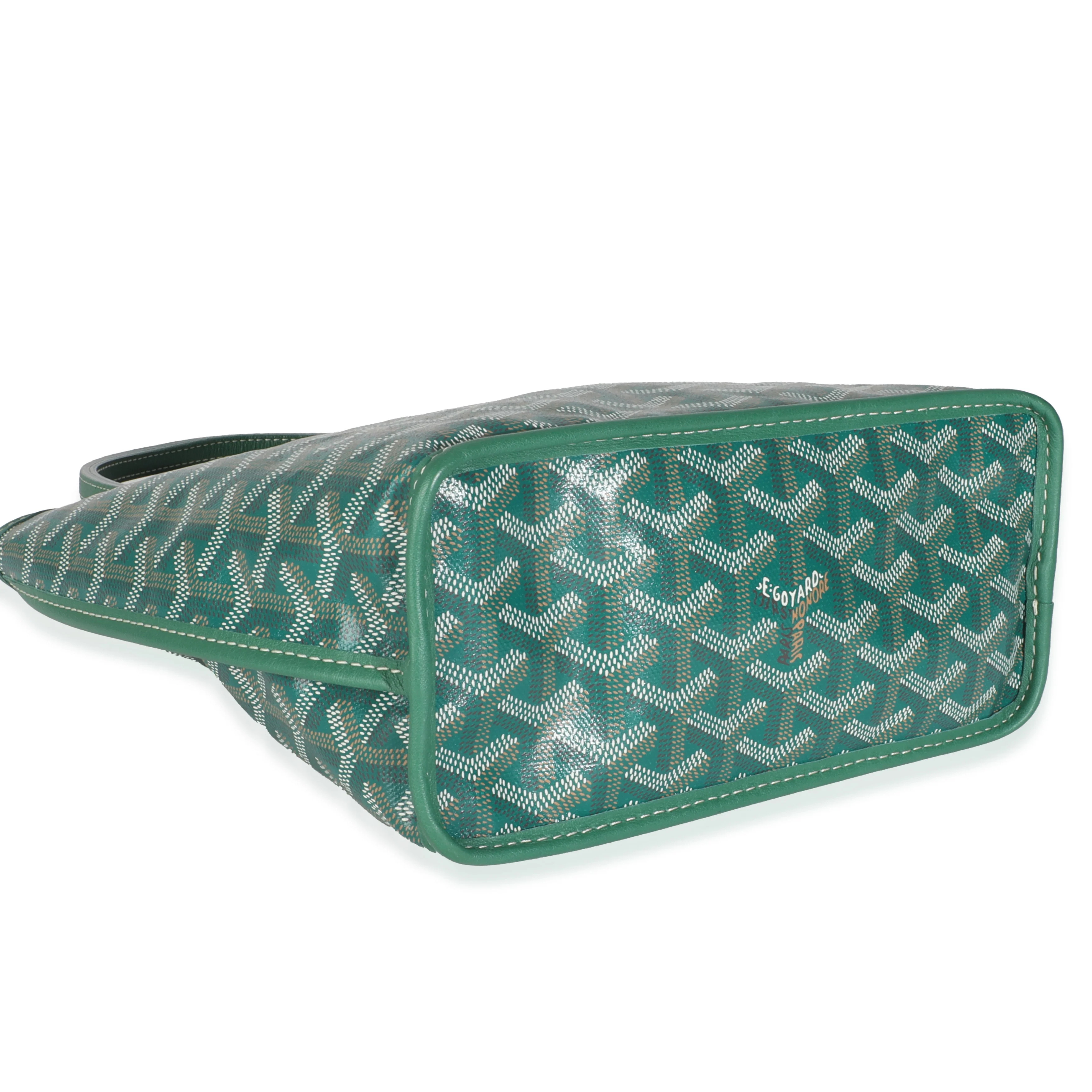 Green Goyardine Canvas Mini Anjou - Image 6
