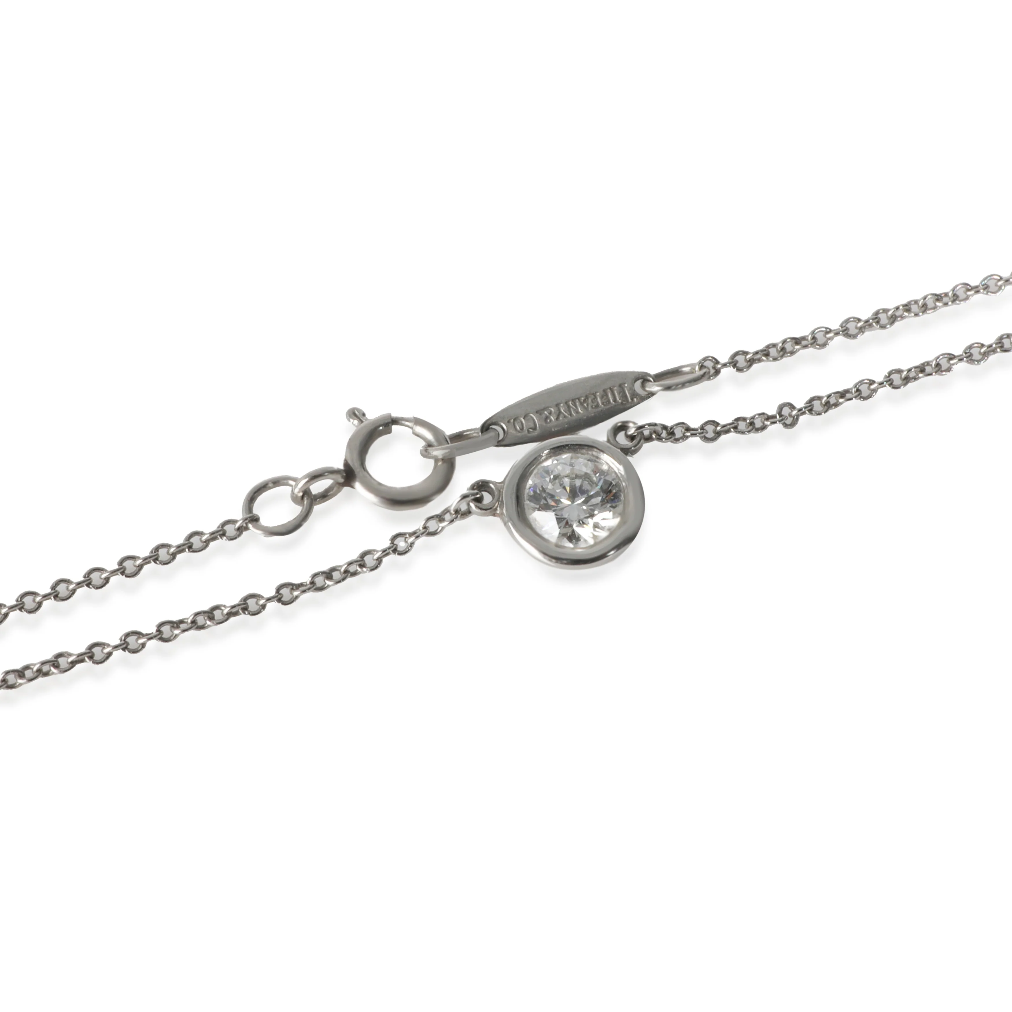 Platinum Diamond Elsa Peretti Diamond By The Yard Pendant - Image 4