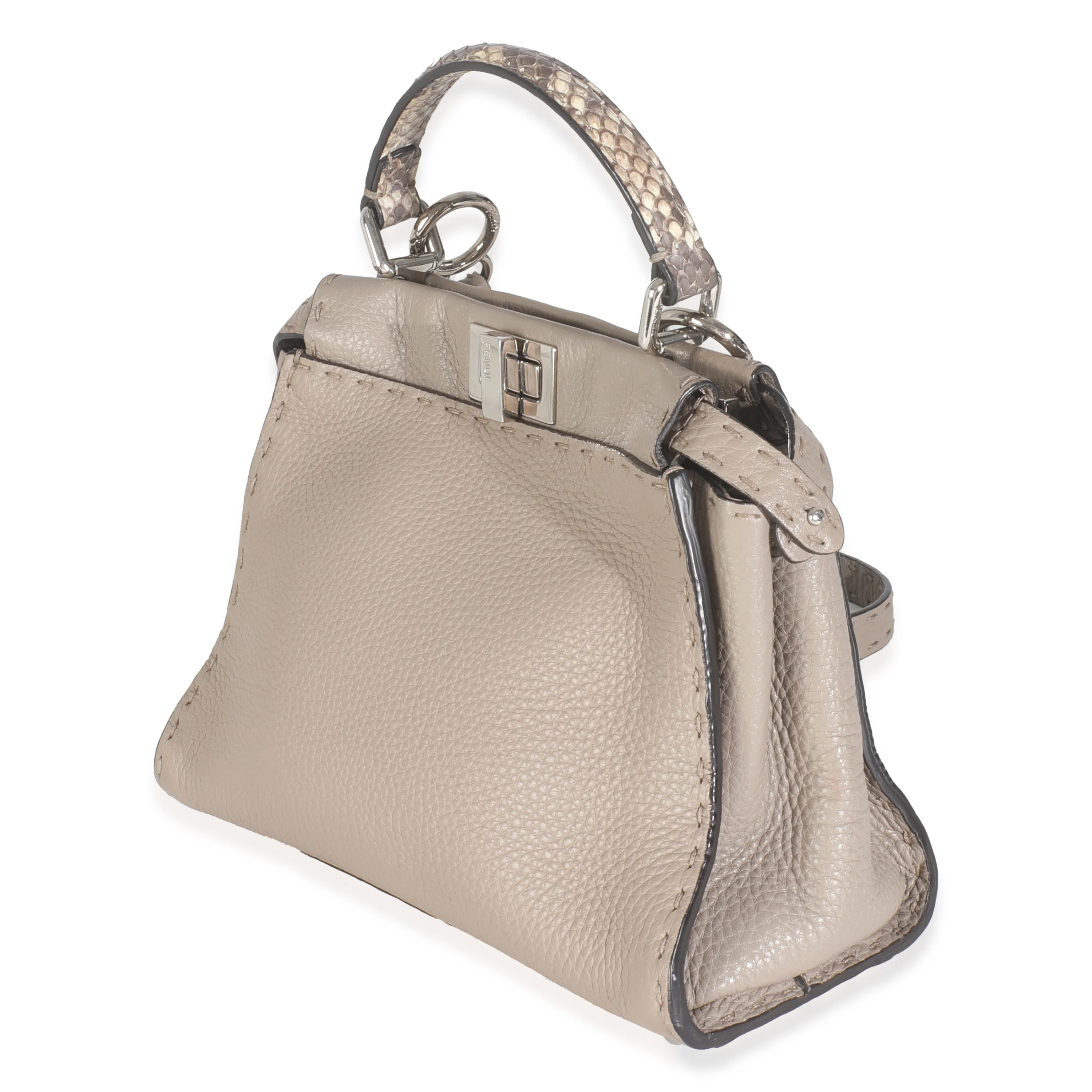 Python Grey Calfskin Selleria Mini Peekaboo - Image 2