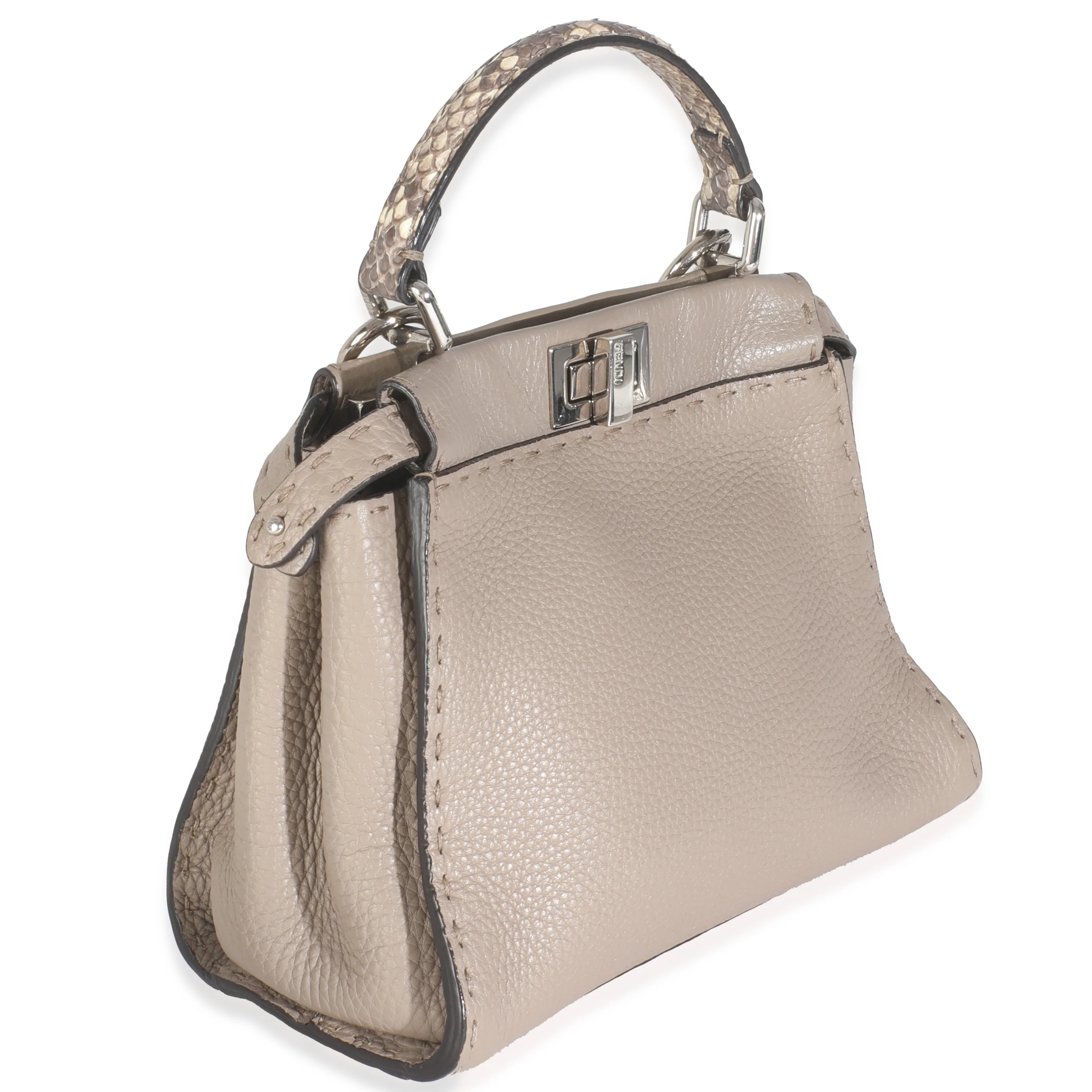 Python Grey Calfskin Selleria Mini Peekaboo - Image 3