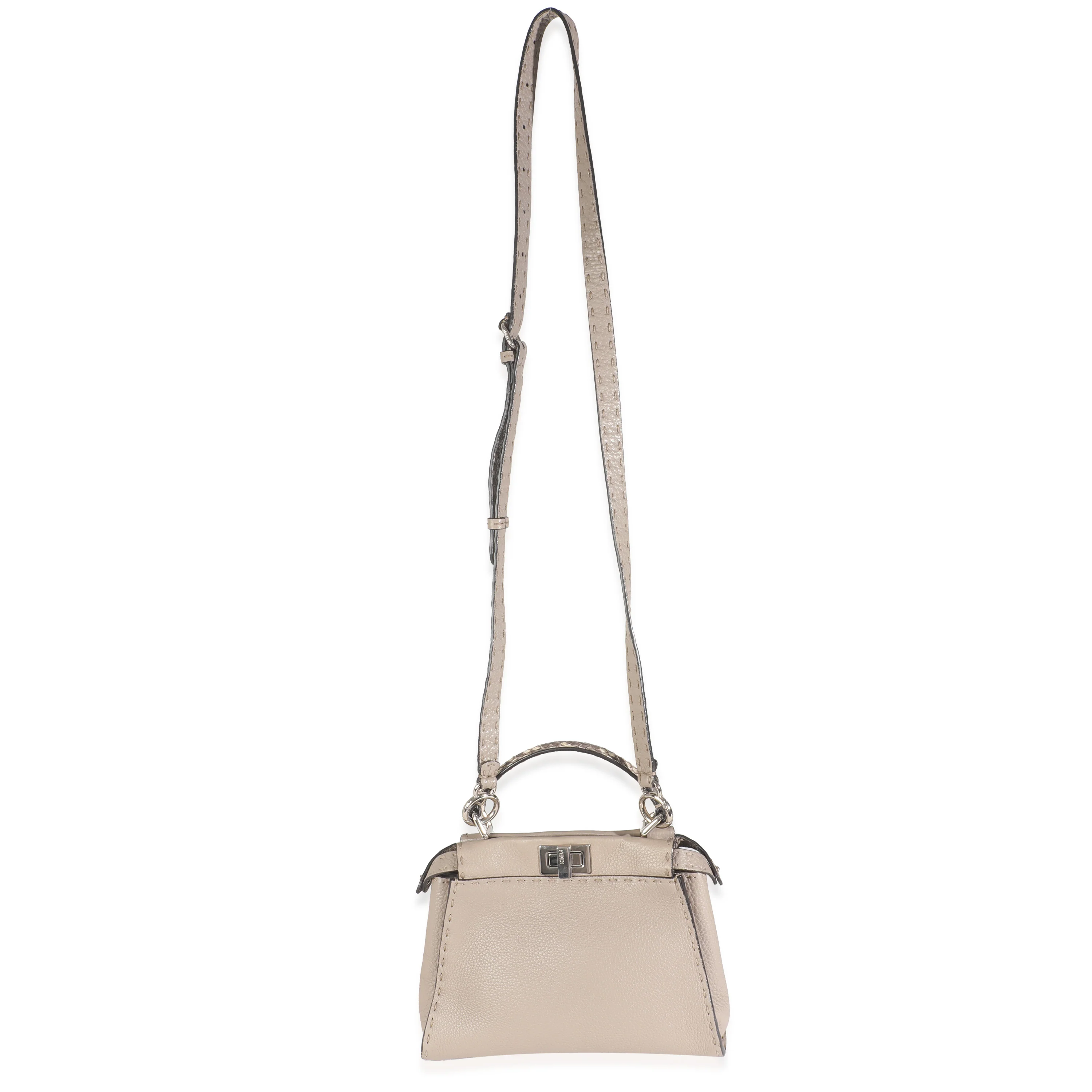 Python Grey Calfskin Selleria Mini Peekaboo - Image 8