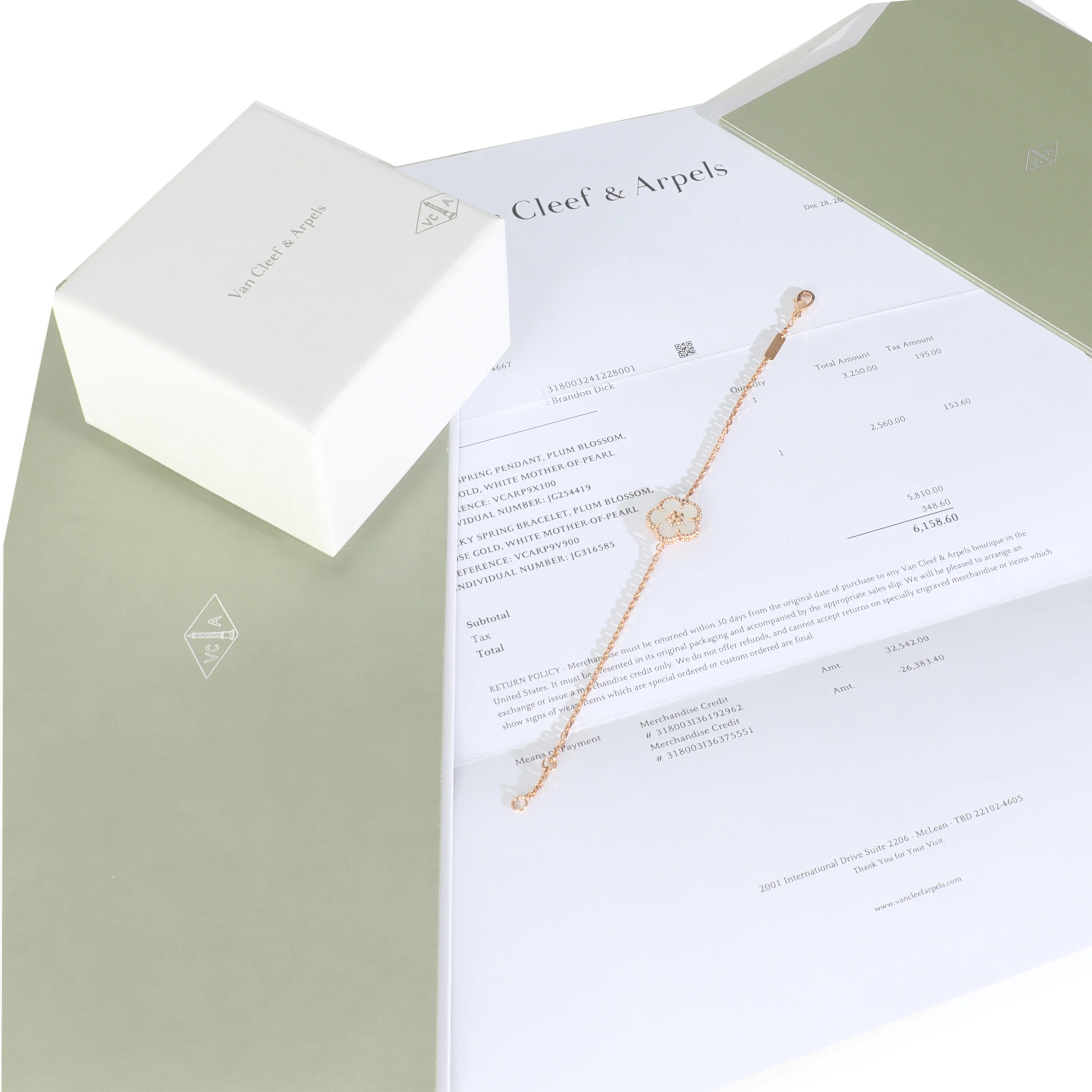 Rose Gold Mother Of Pearl Lucky Spring Plum Blossom Bracelet - Image 4