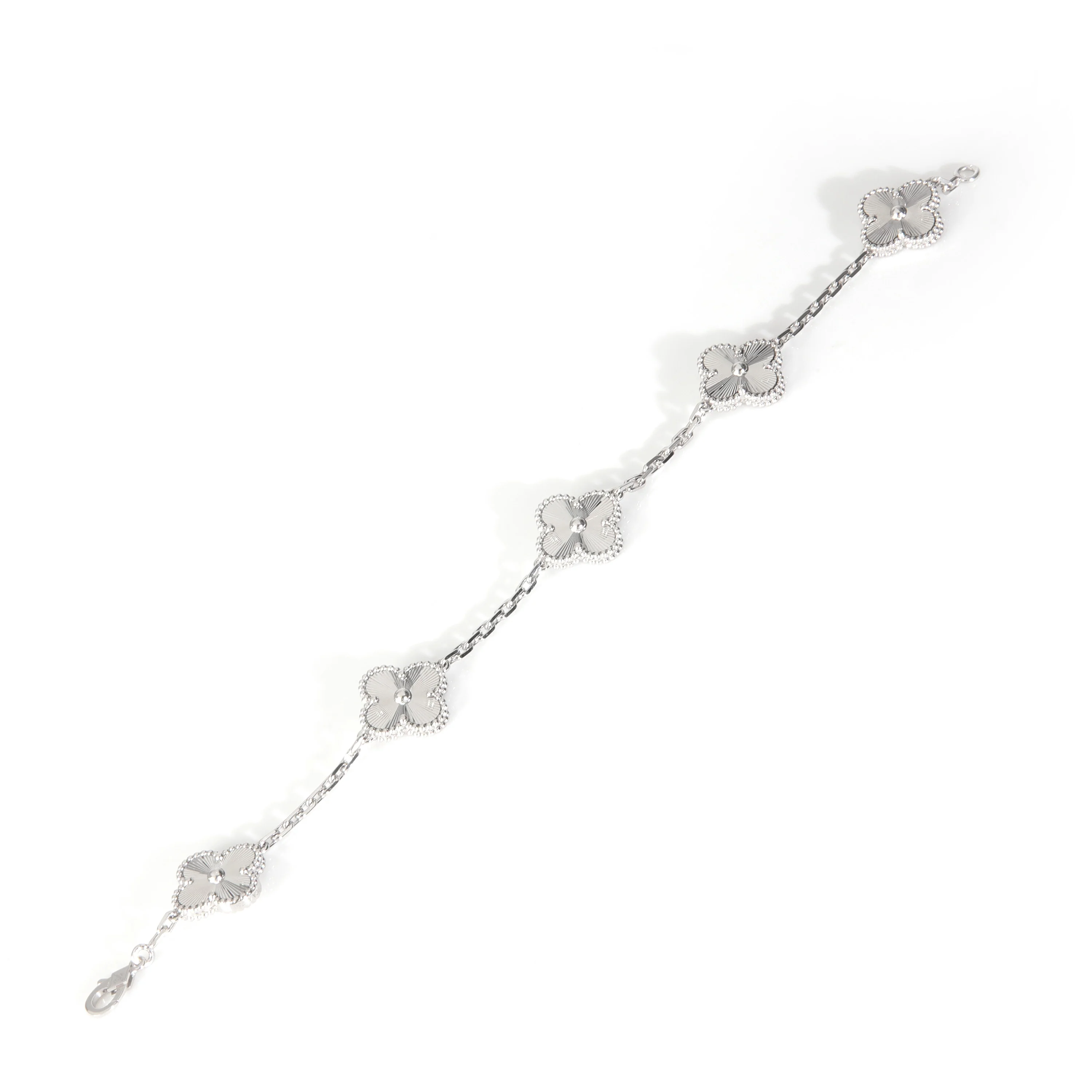 White Gold  Vintage Alhambra Bracelet - Image 2