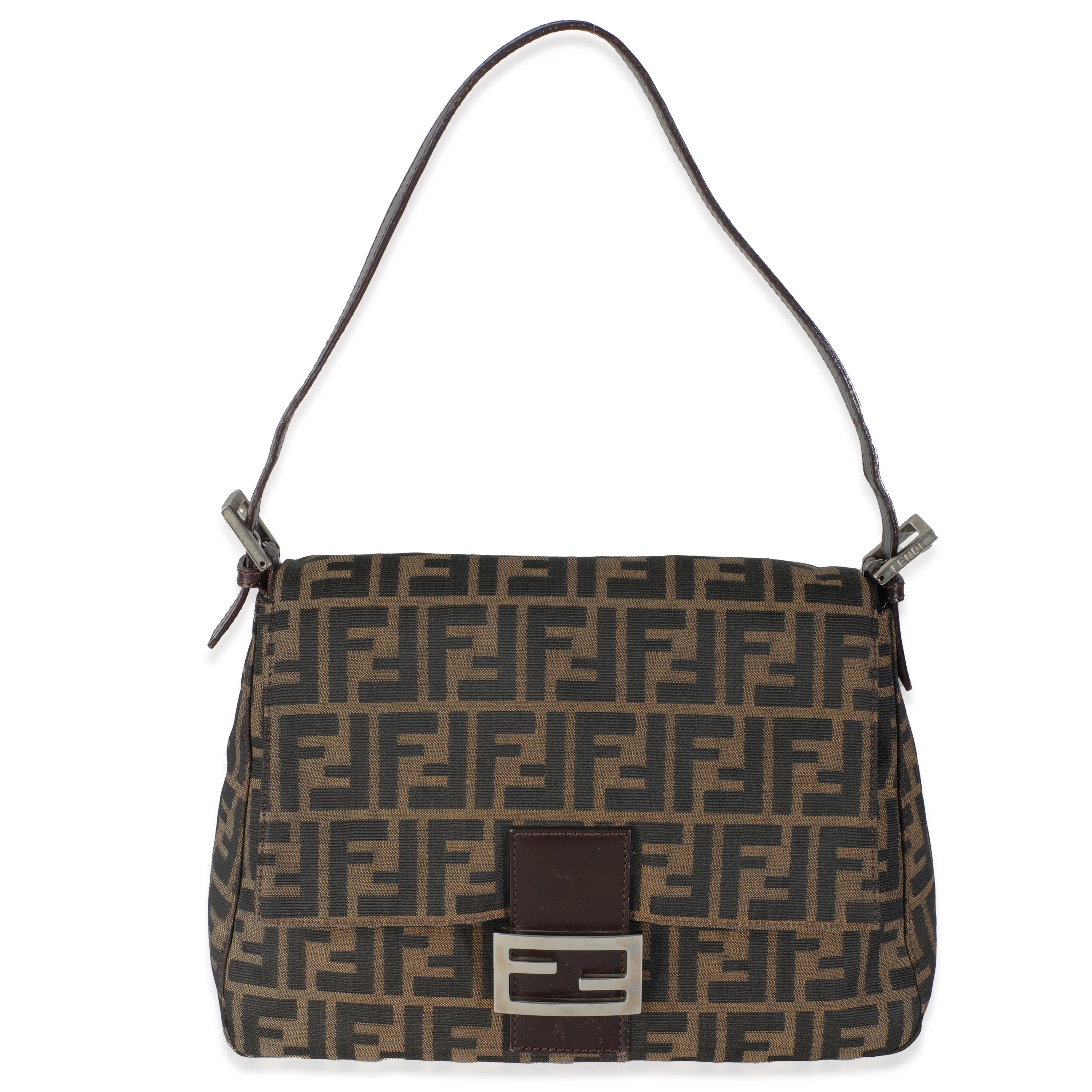 Brown Zucca Canvas Mama Baguette Shoulder Bag