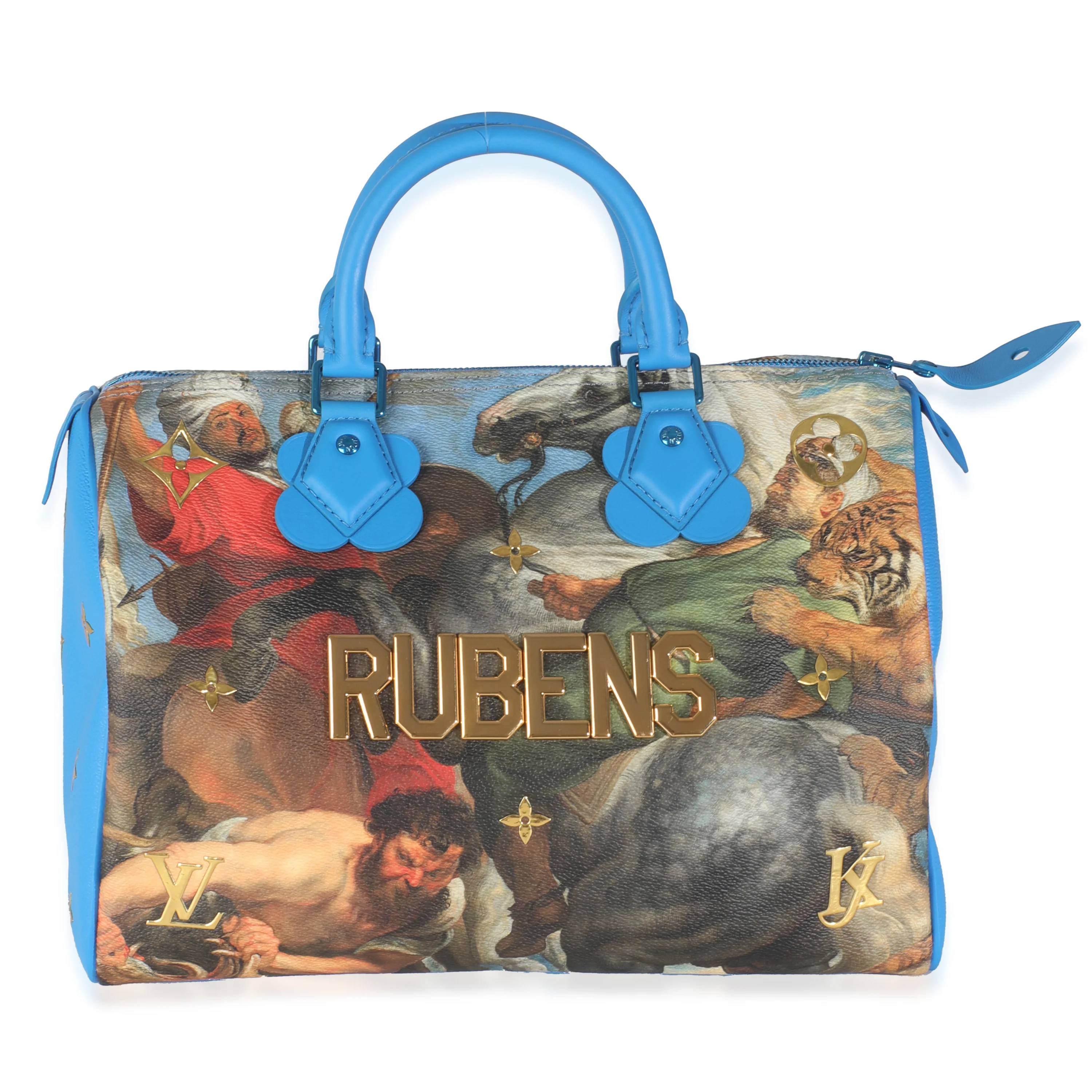 x Jeff Koons Multicolor Canvas Masters Collection Rubens Speedy 3 - Image 4