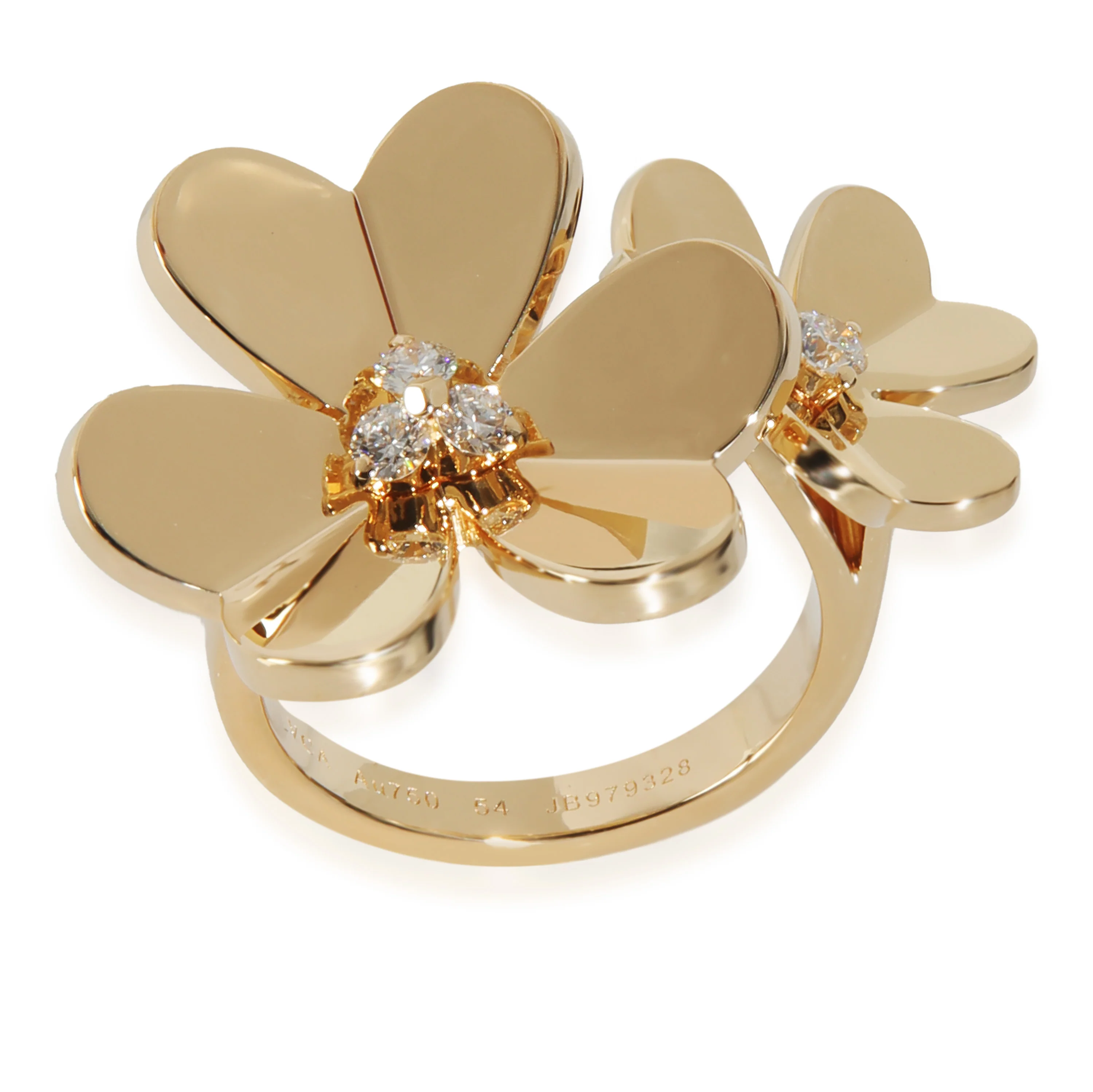 Yellow Gold Diamond Frivole Between The Finger Ring - Image 2