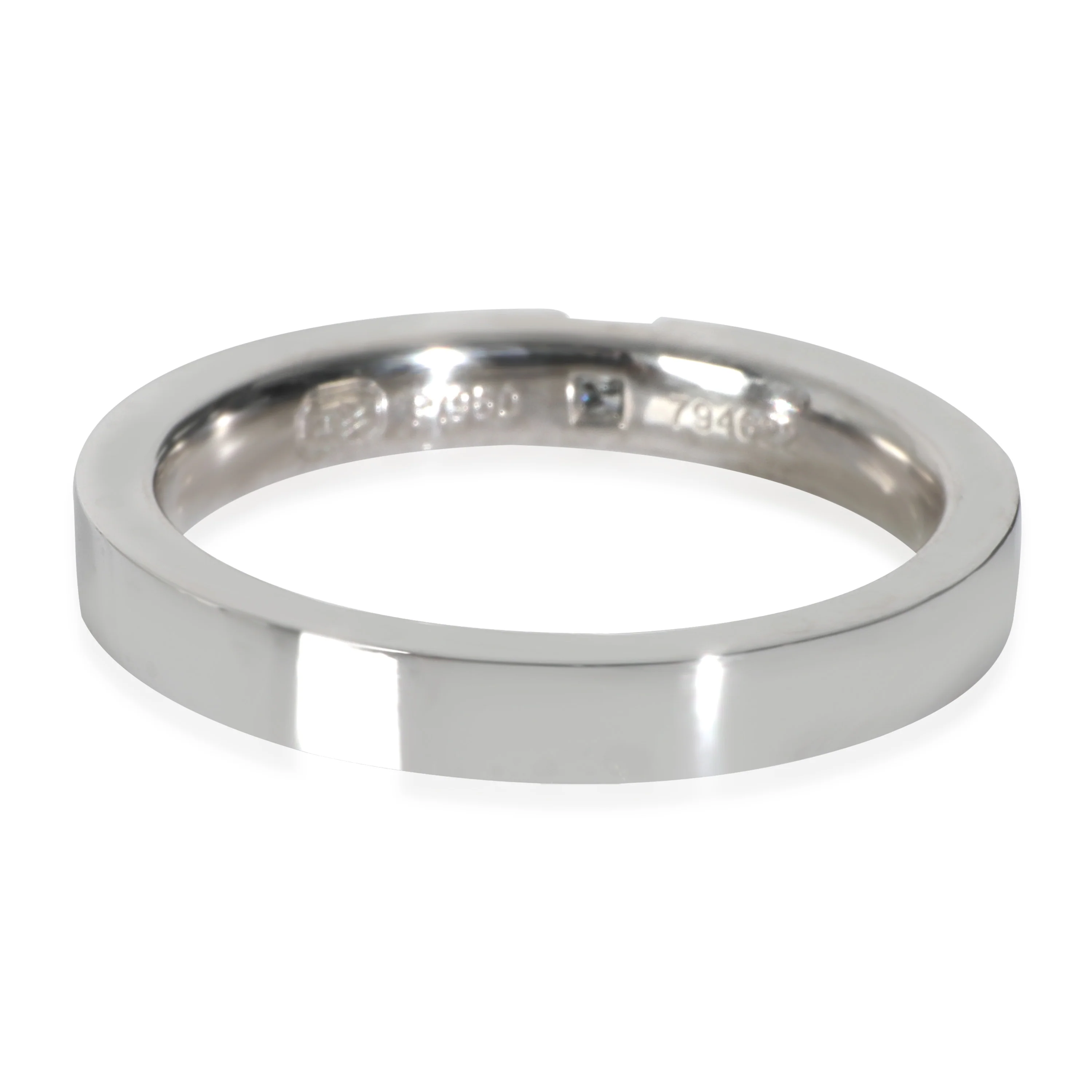 Platinum Diamond Princess Cut Single Diamond Wedding Band - Image 3