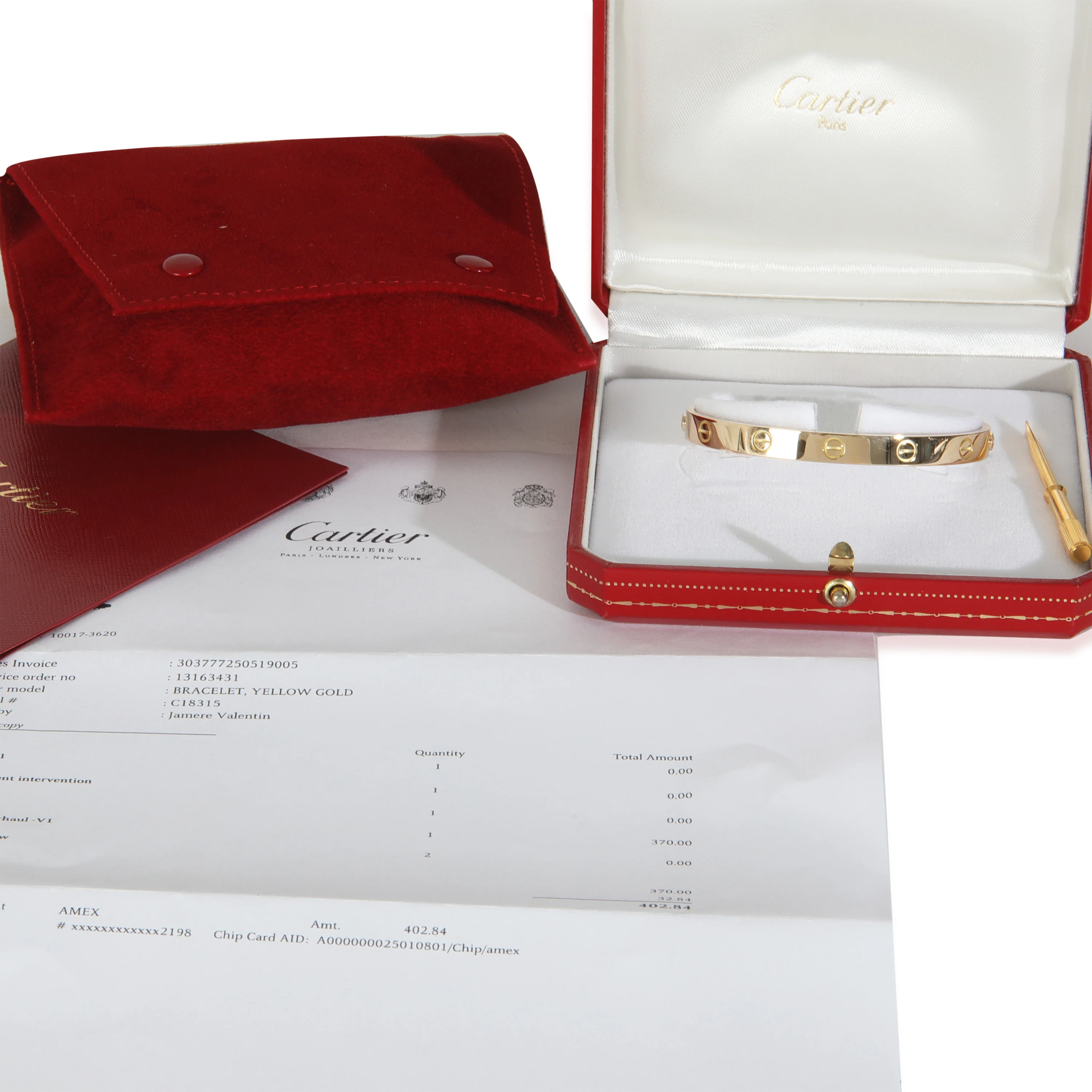Yellow Gold Vintage Love Bracelet - Image 4