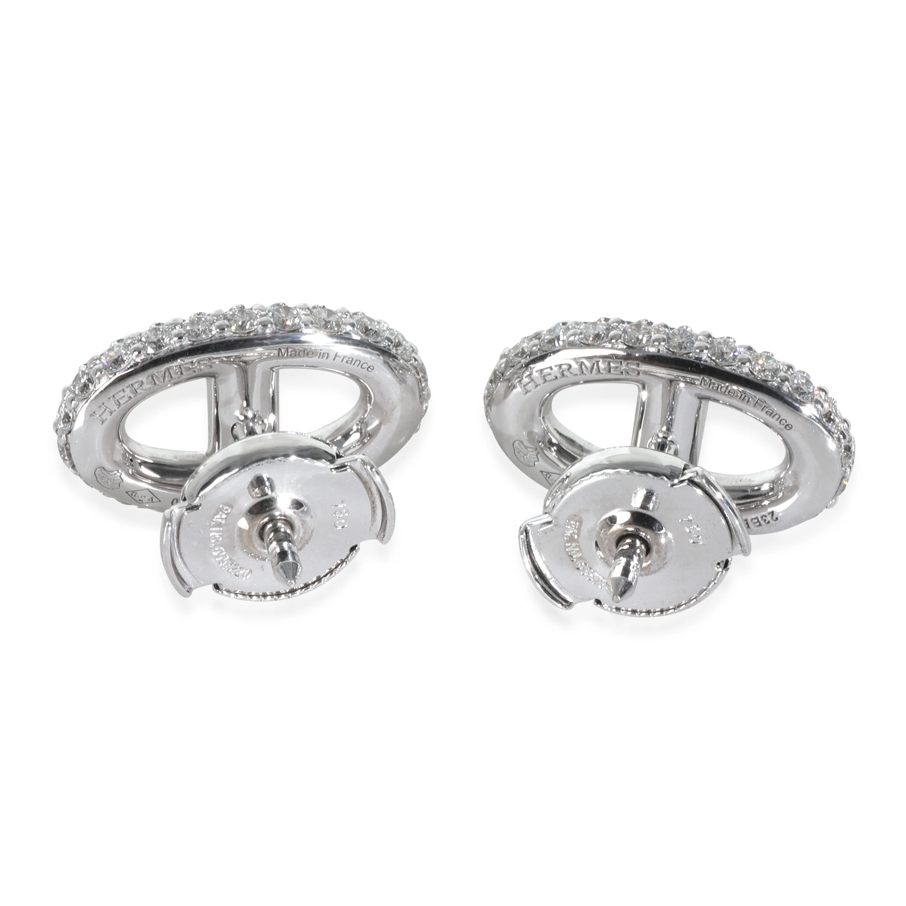 White Gold Diamond Farandole Earrings - Image 3