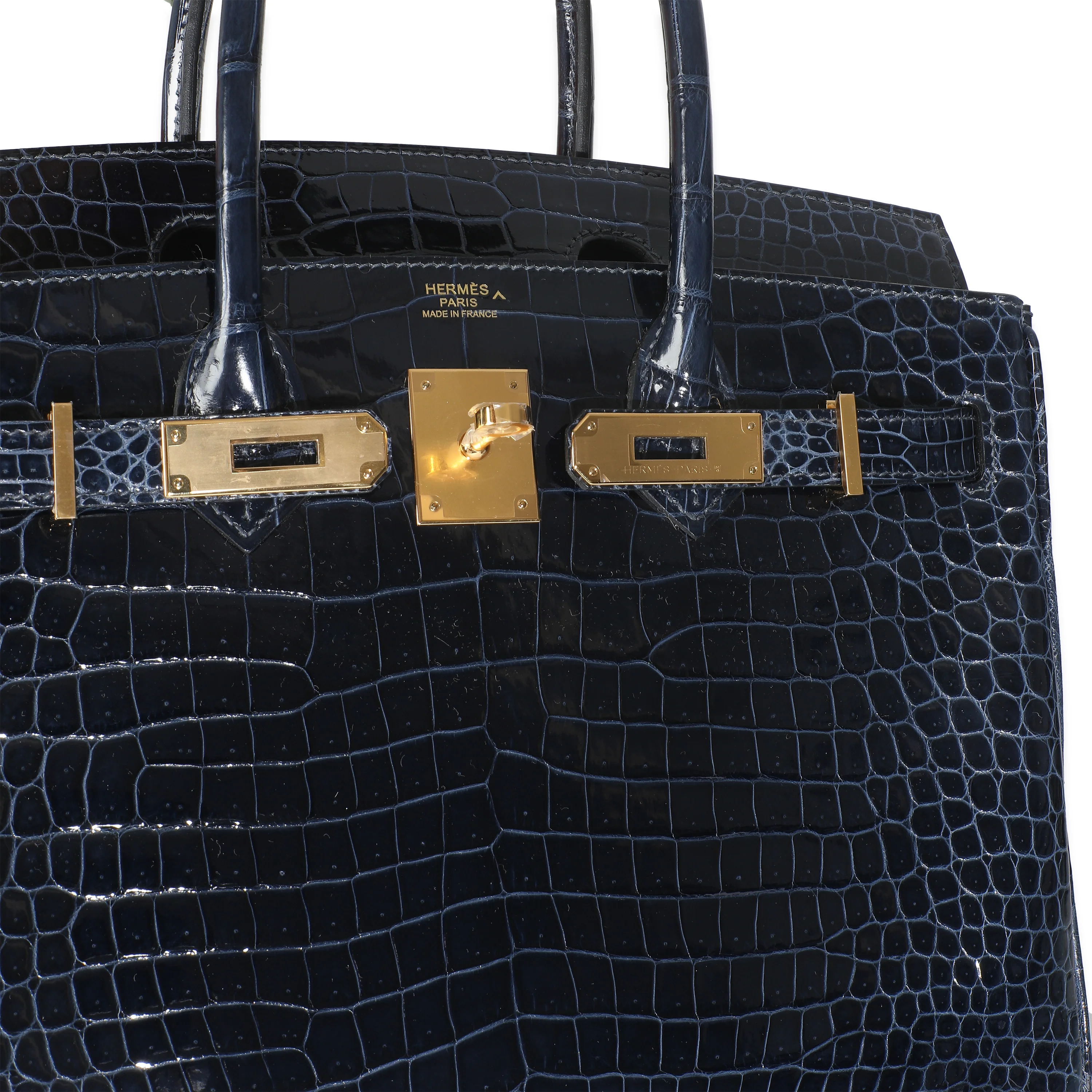 Bleu Marine Crocodile Porosus Birkin 30 GHW - Image 2