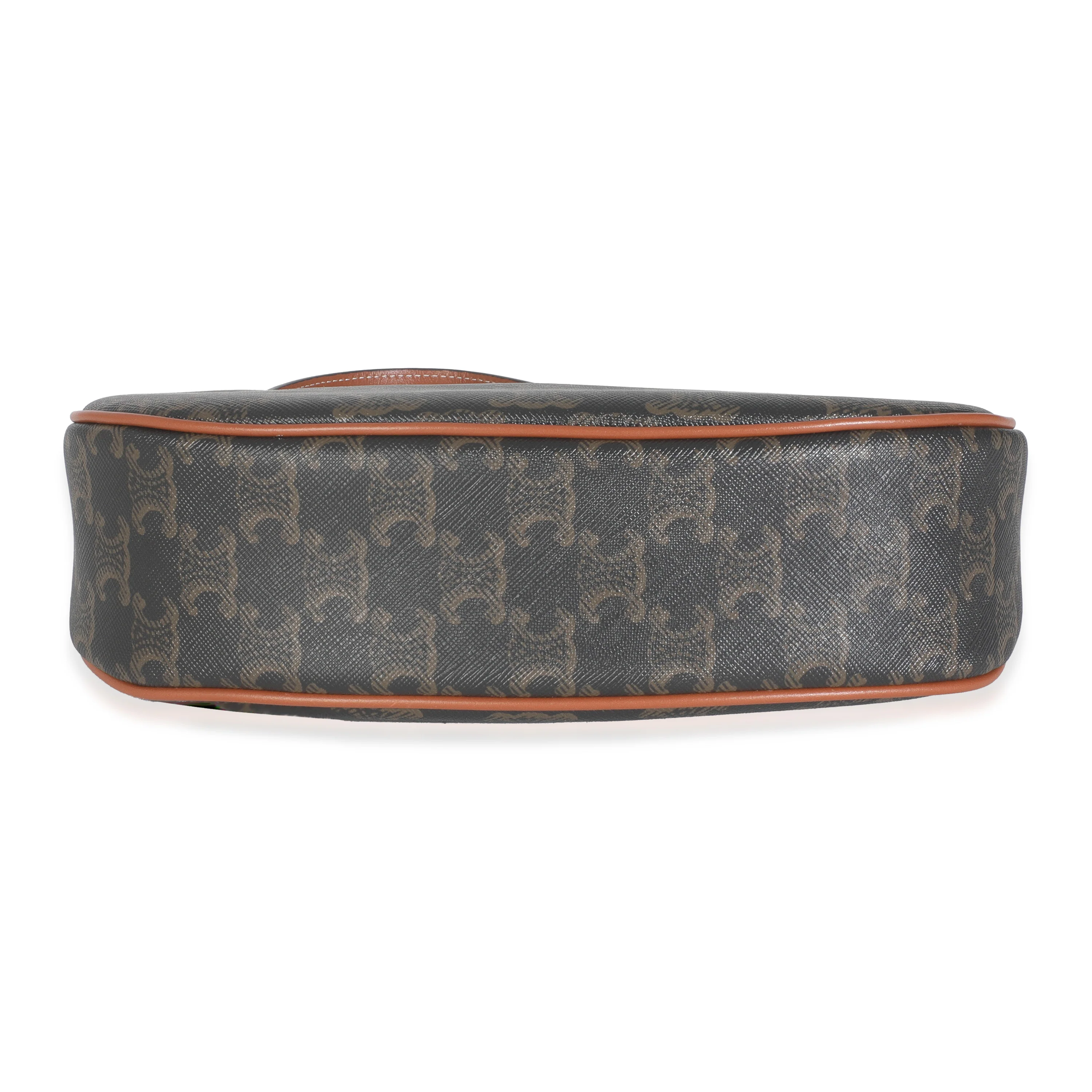 Tan Calfskin Triomphe Canvas Ava Shoulder Bag - Image 5