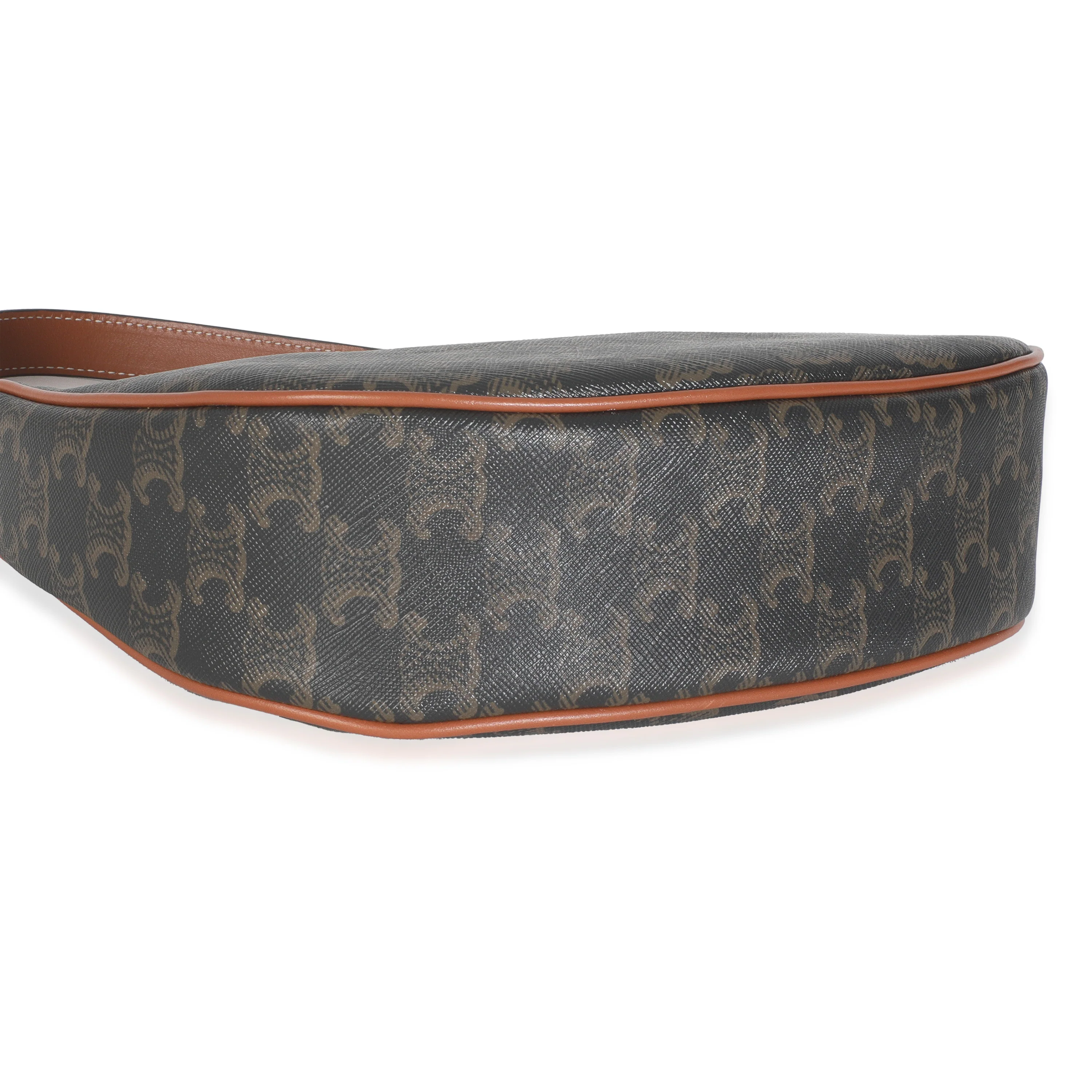 Tan Calfskin Triomphe Canvas Ava Shoulder Bag - Image 7