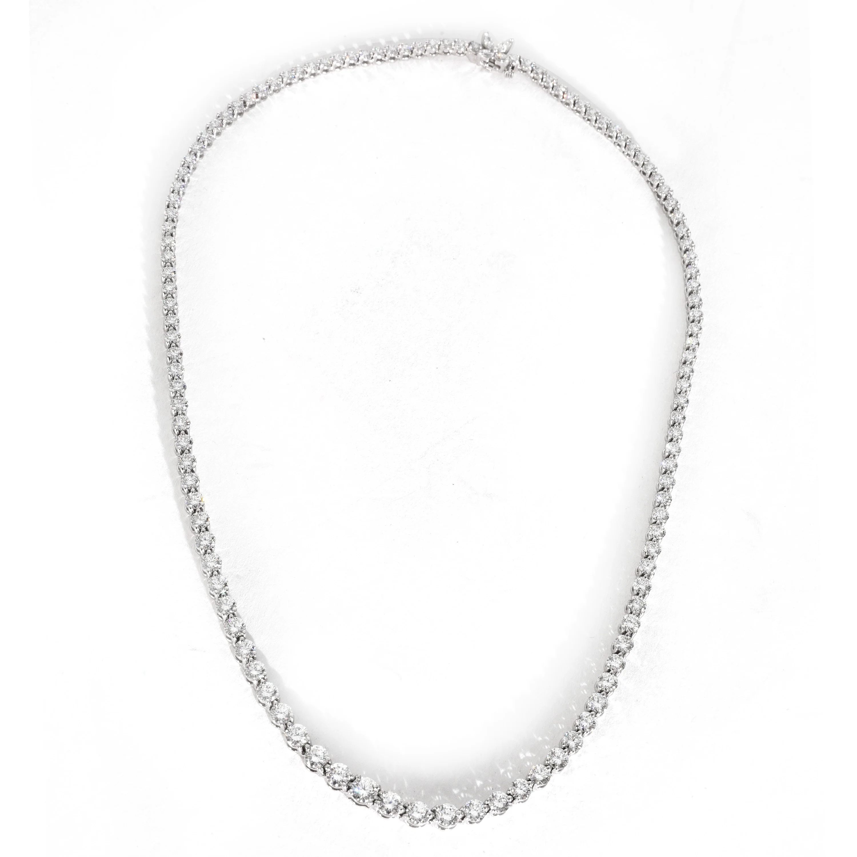 Platinum Diamond Victoria Tennis Necklace - Image 2