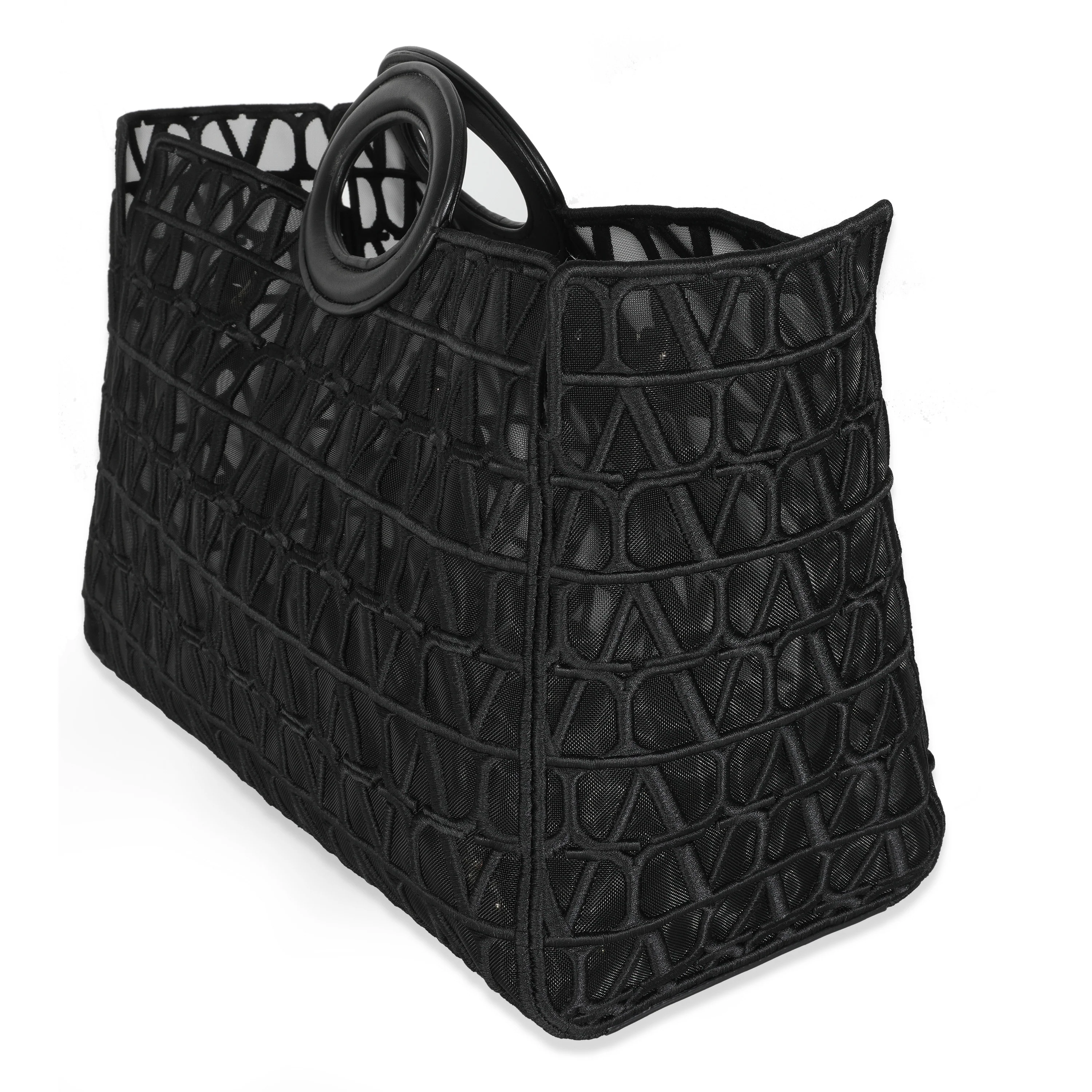 Black Mesh Fabric Le Troisieme Tote Bag - Image 2