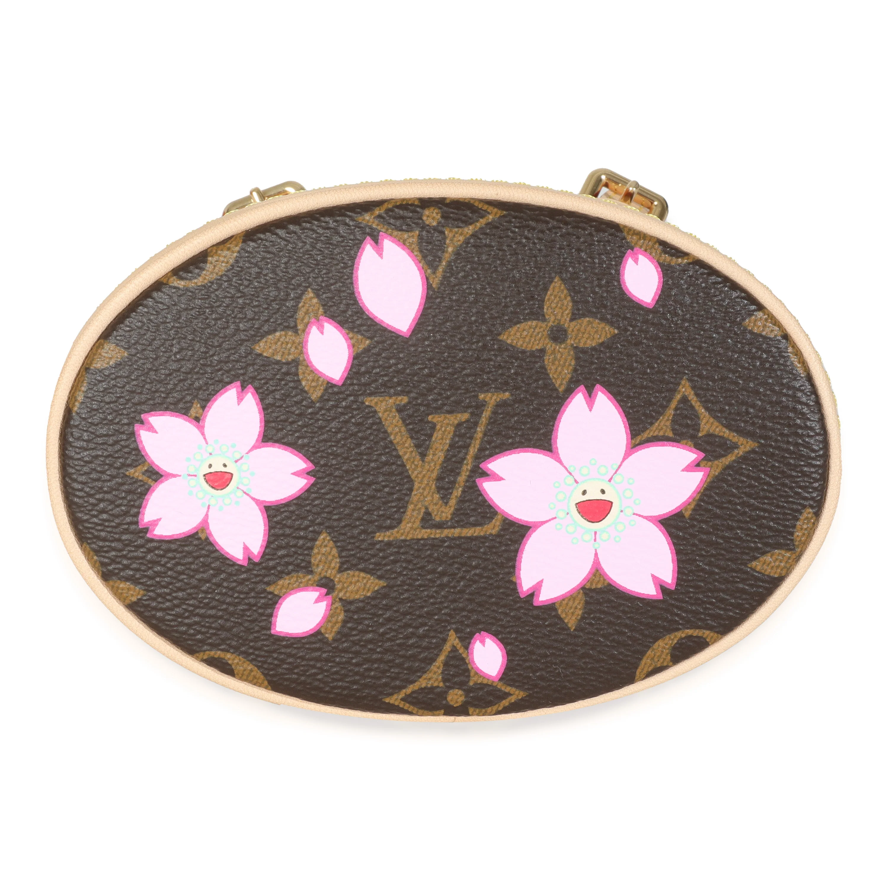 x TM Sakura Brown Monogram Cherry Blossom Nano Bucket - Image 5