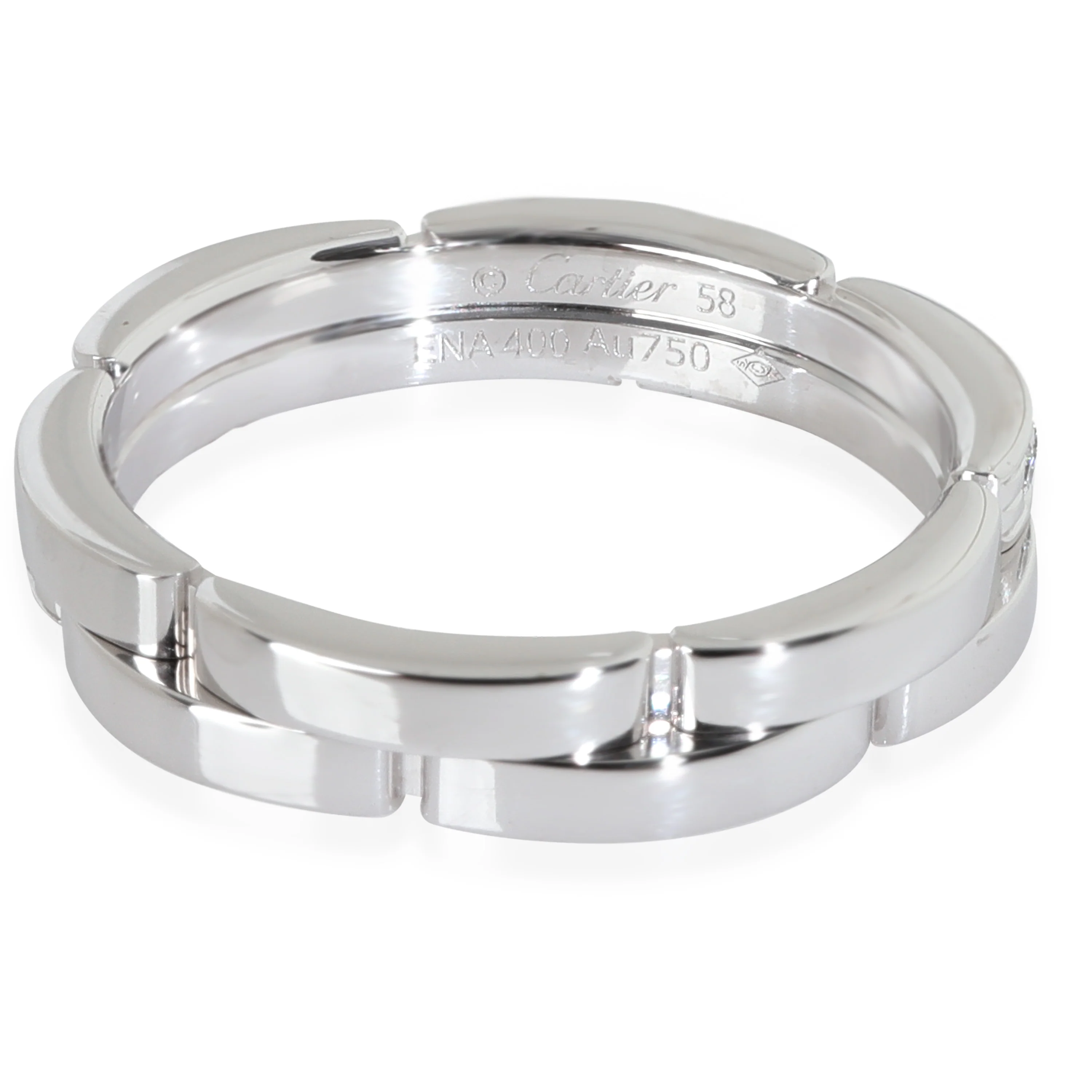 White Gold Diamond Maillon Panthere Double Row Band - Image 4