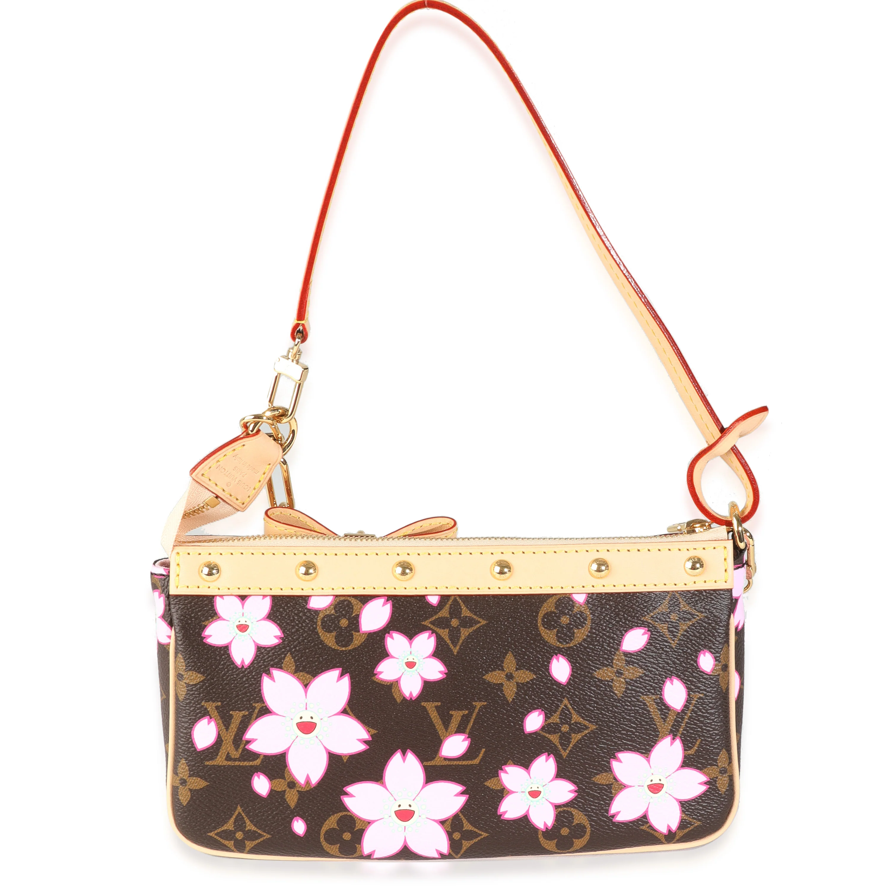 x TM Sakura Brown Monogram Canvas Pochette Accessoires - Image 4