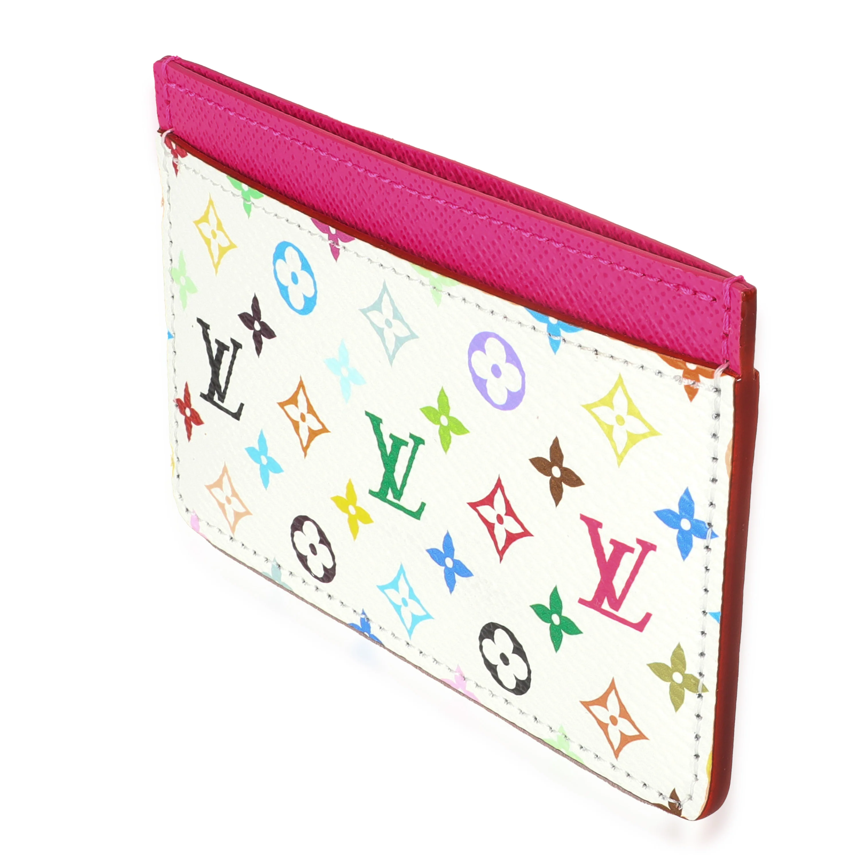 x TM Kawaii Pink Monogram Multicolor Canvas Card Holder - Image 2