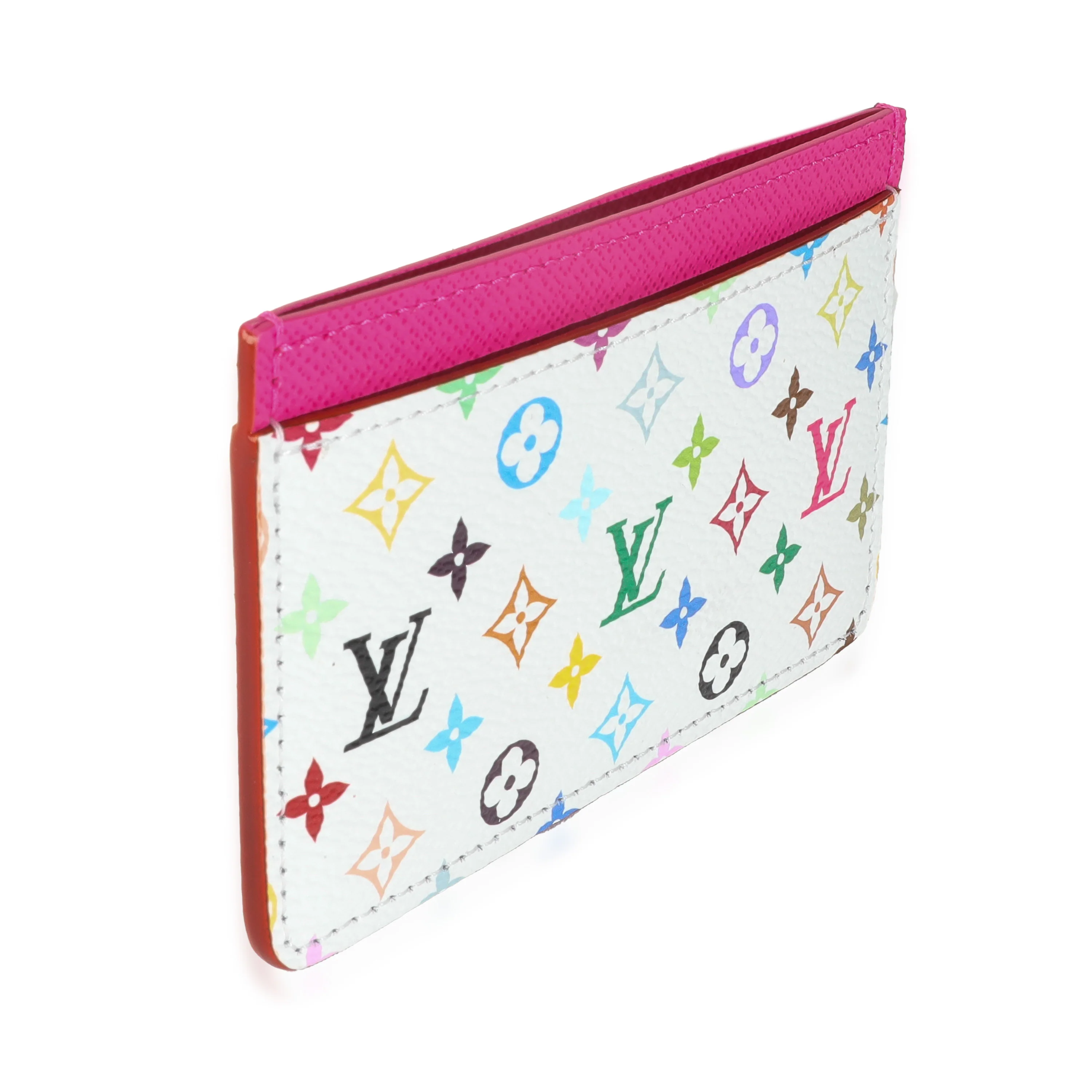 x TM Kawaii Pink Monogram Multicolor Canvas Card Holder - Image 3
