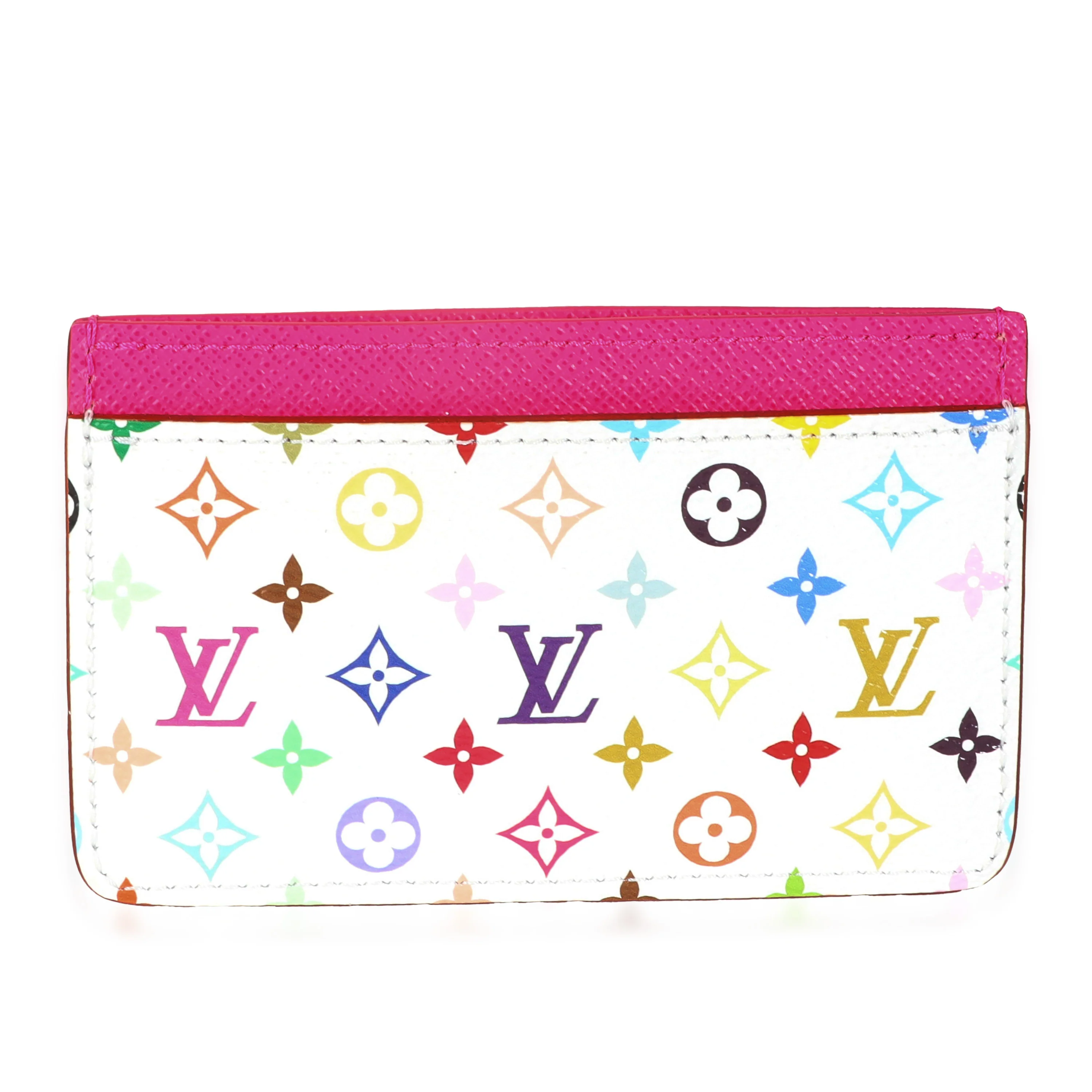 x TM Kawaii Pink Monogram Multicolor Canvas Card Holder - Image 4