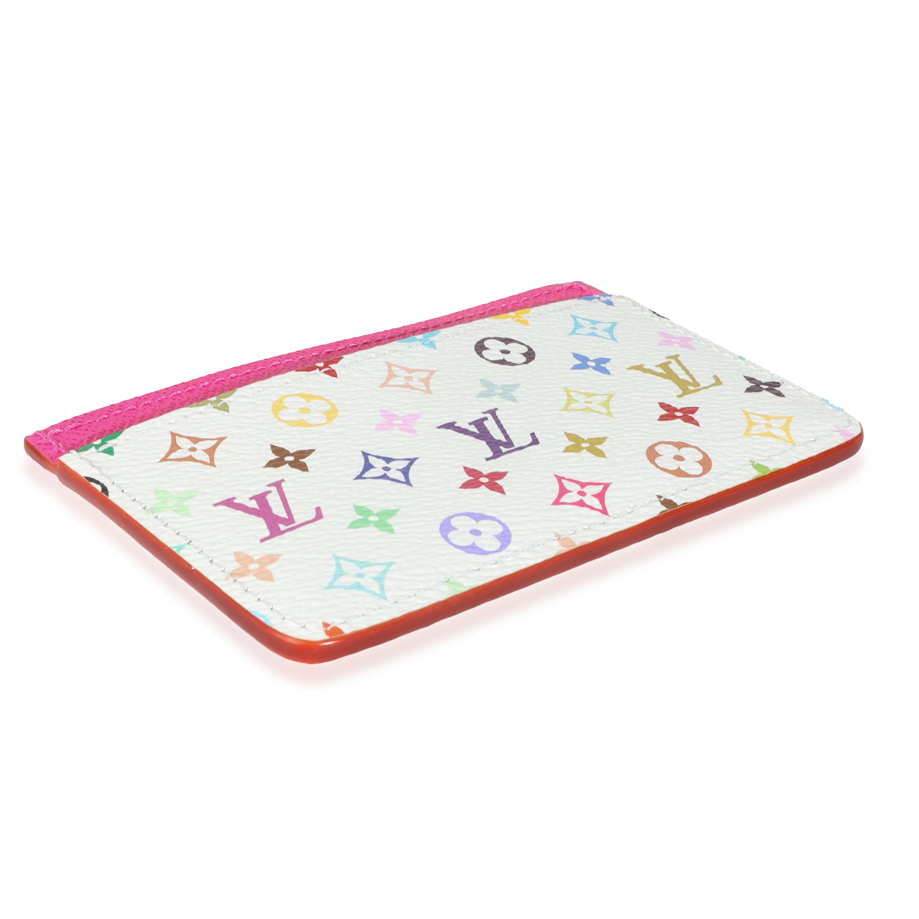 x TM Kawaii Pink Monogram Multicolor Canvas Card Holder - Image 6