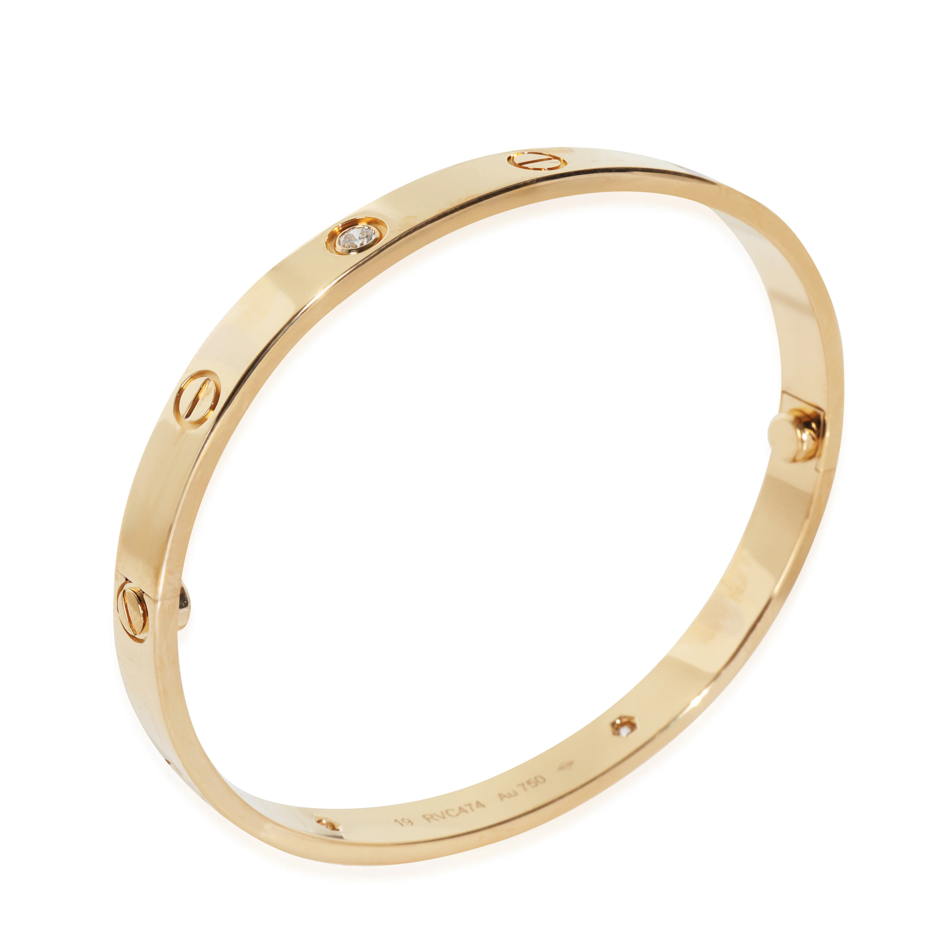 Yellow Gold Diamond Love Bracelet - Image 3