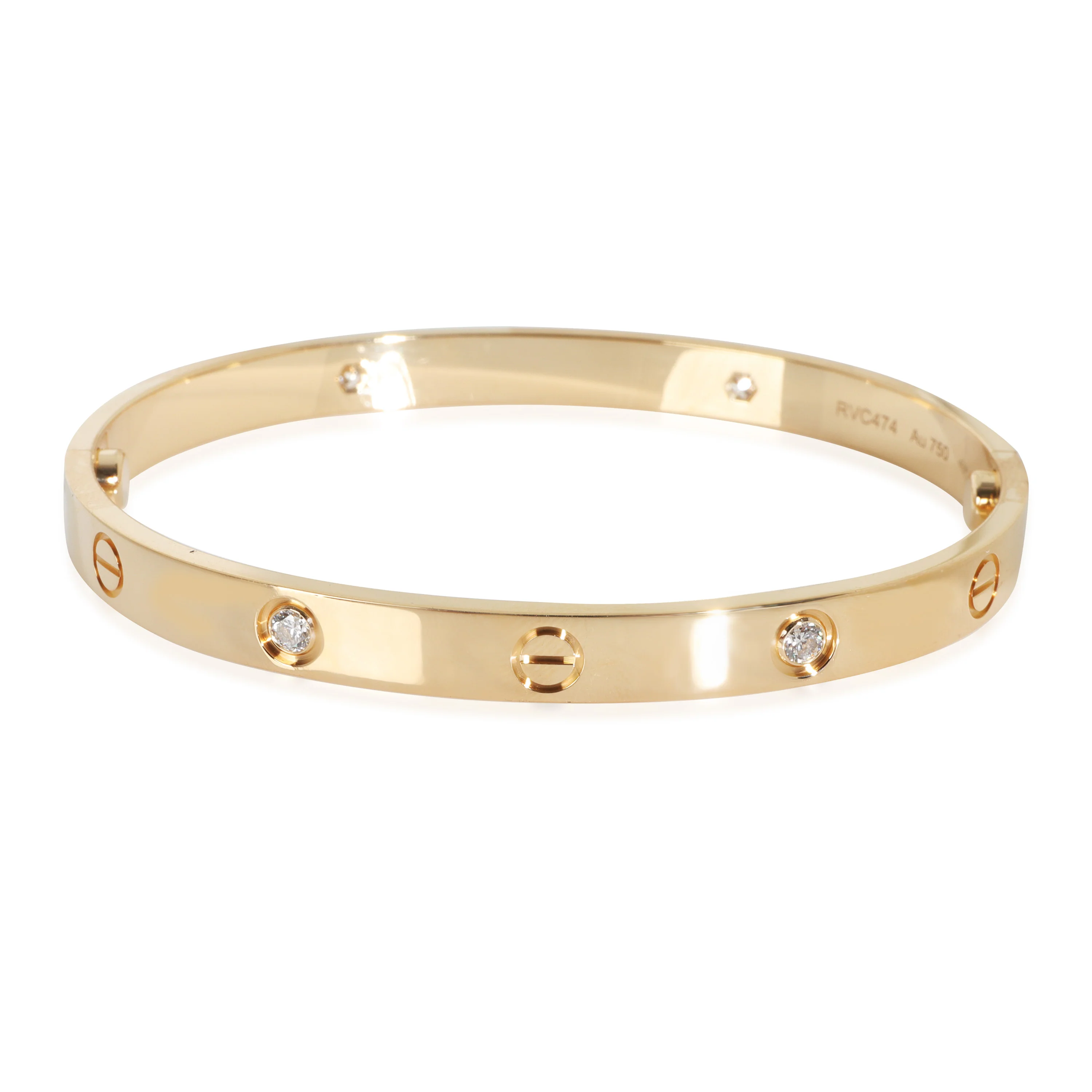 Yellow Gold Diamond Love Bracelet - Image 4