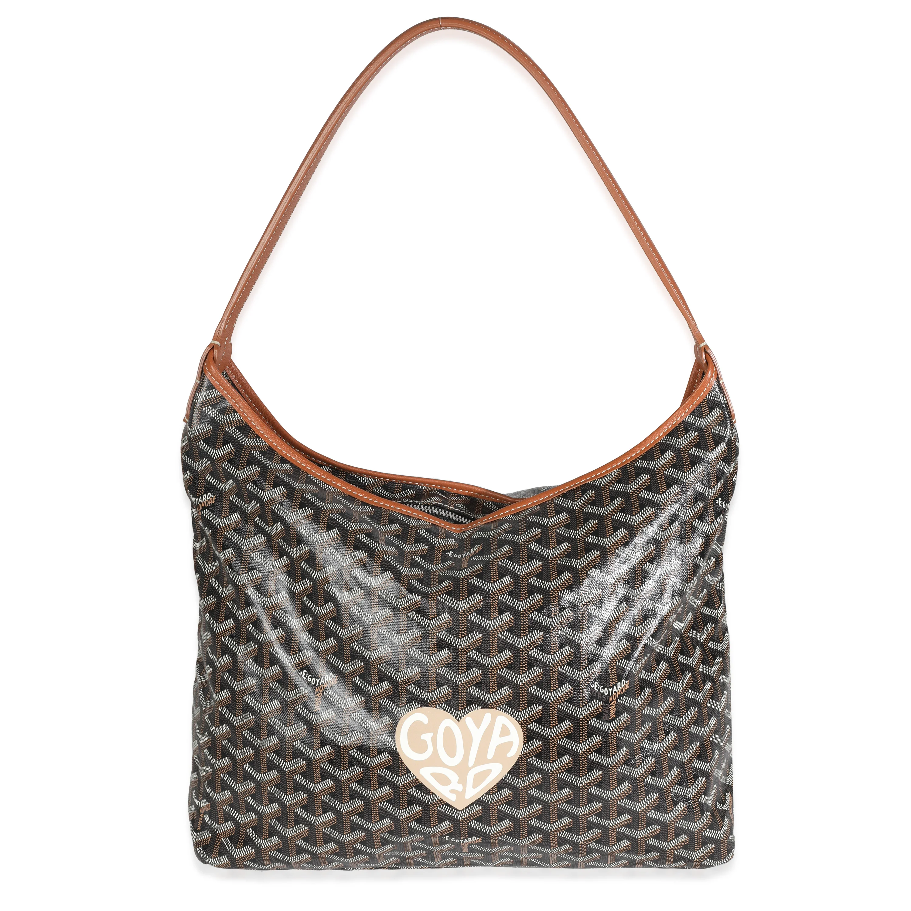 Gold Black Goyardine Boheme Hobo