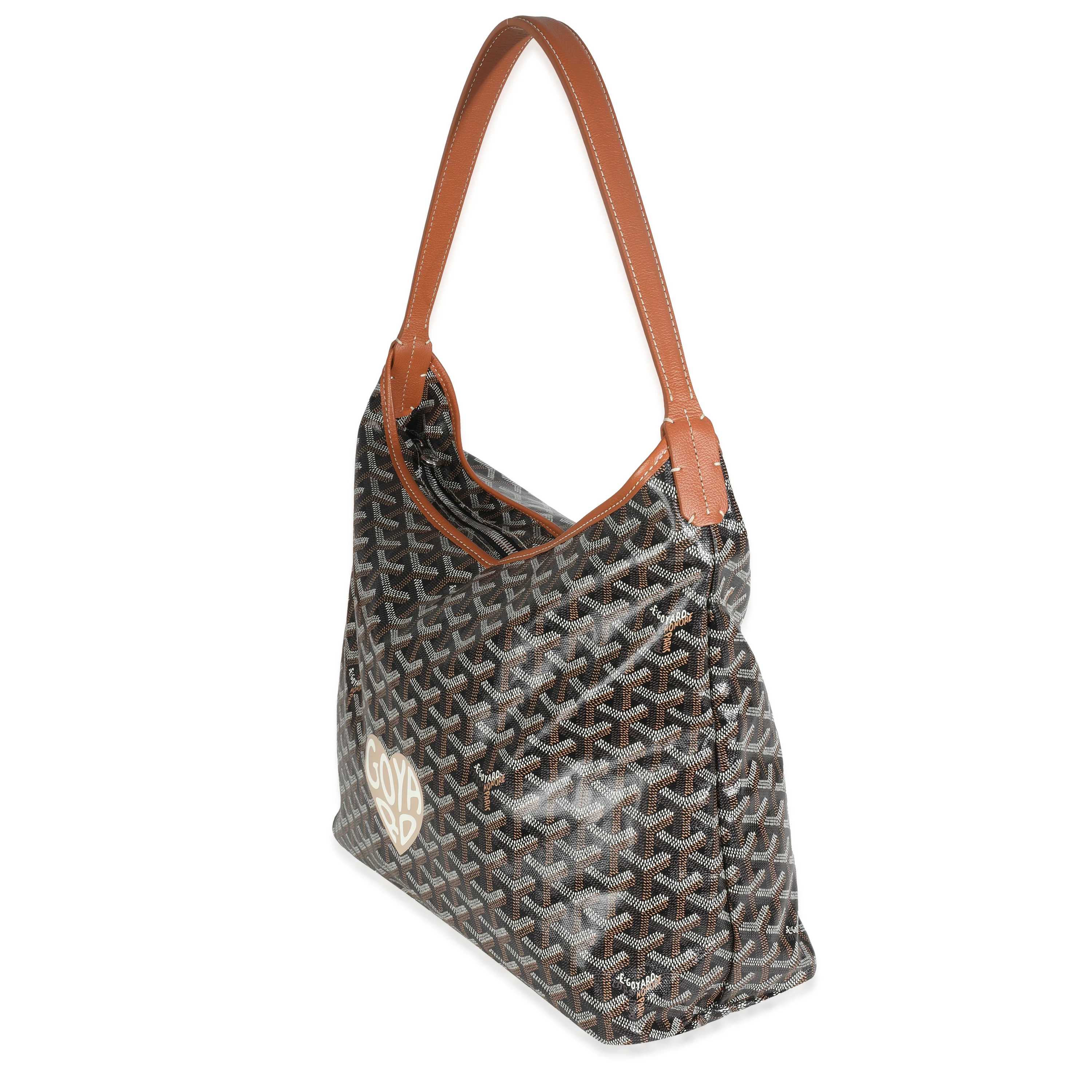 Gold Black Goyardine Boheme Hobo - Image 2