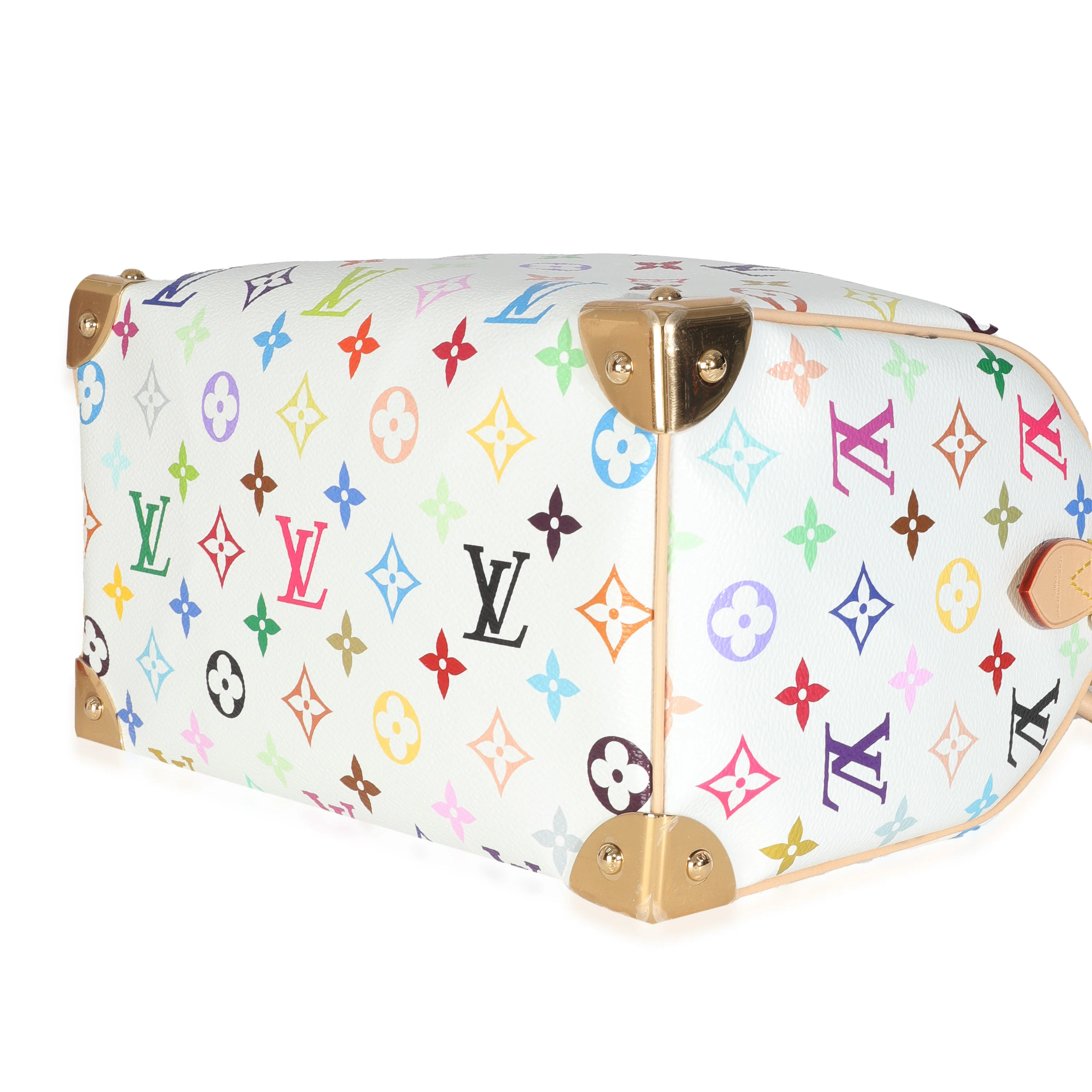 x TM Monogram White Multicolor Canvas Speedy Bandouliere 25 - Image 6